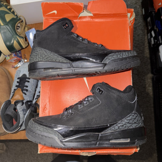 Air Jordan 3 Black Cat GS Size 6Y 2025 Women 7.5
