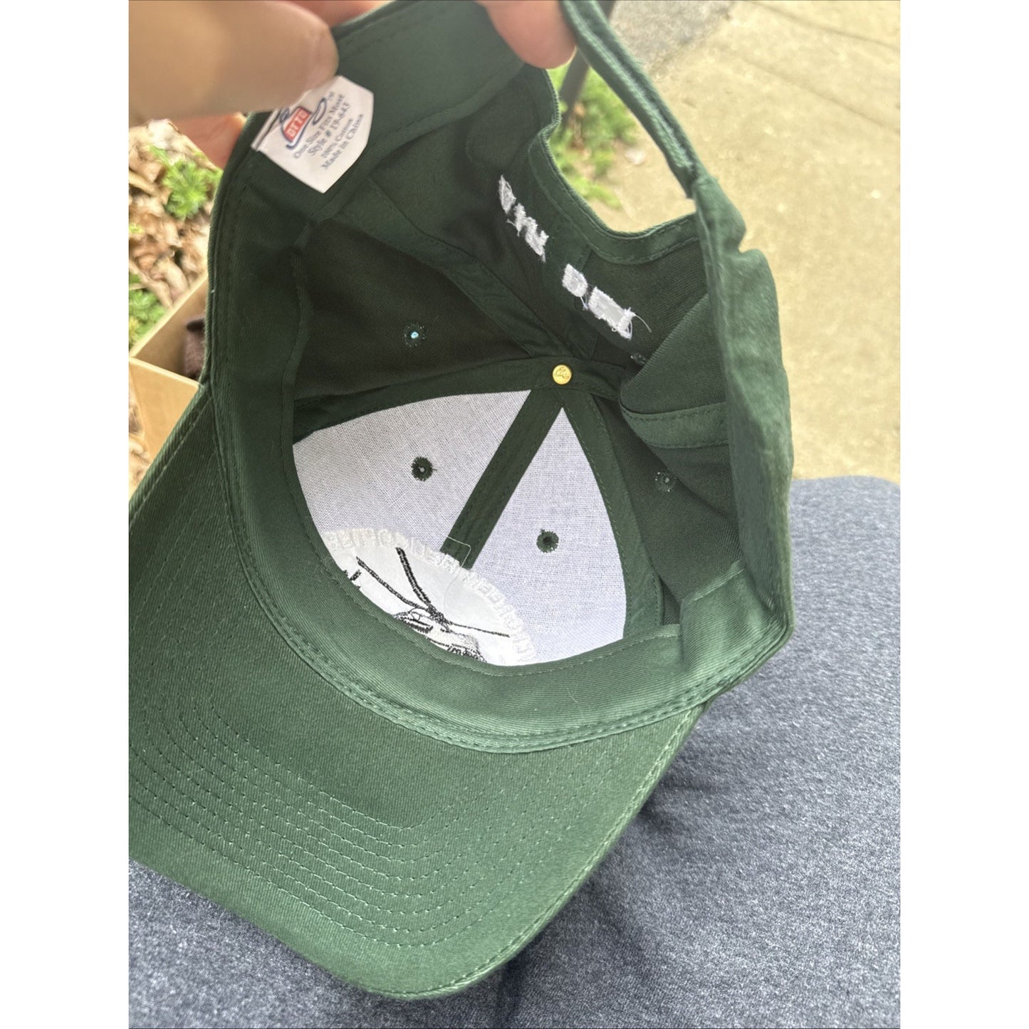 Evergreen Helicopters Strap back Embroidered Green Hat