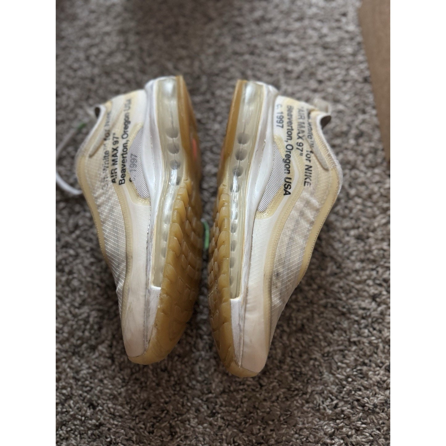 Size 7 Women - Nike Off-White x Air Max 97 OG The Ten Heavily Worn No Insoles