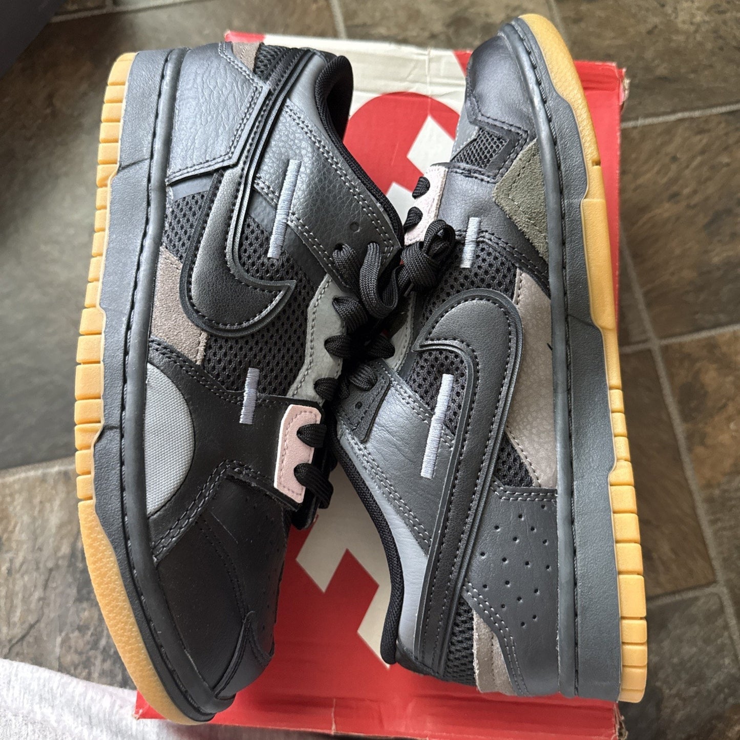 Size 7.5 - Nike Dunk Scrap Low Black