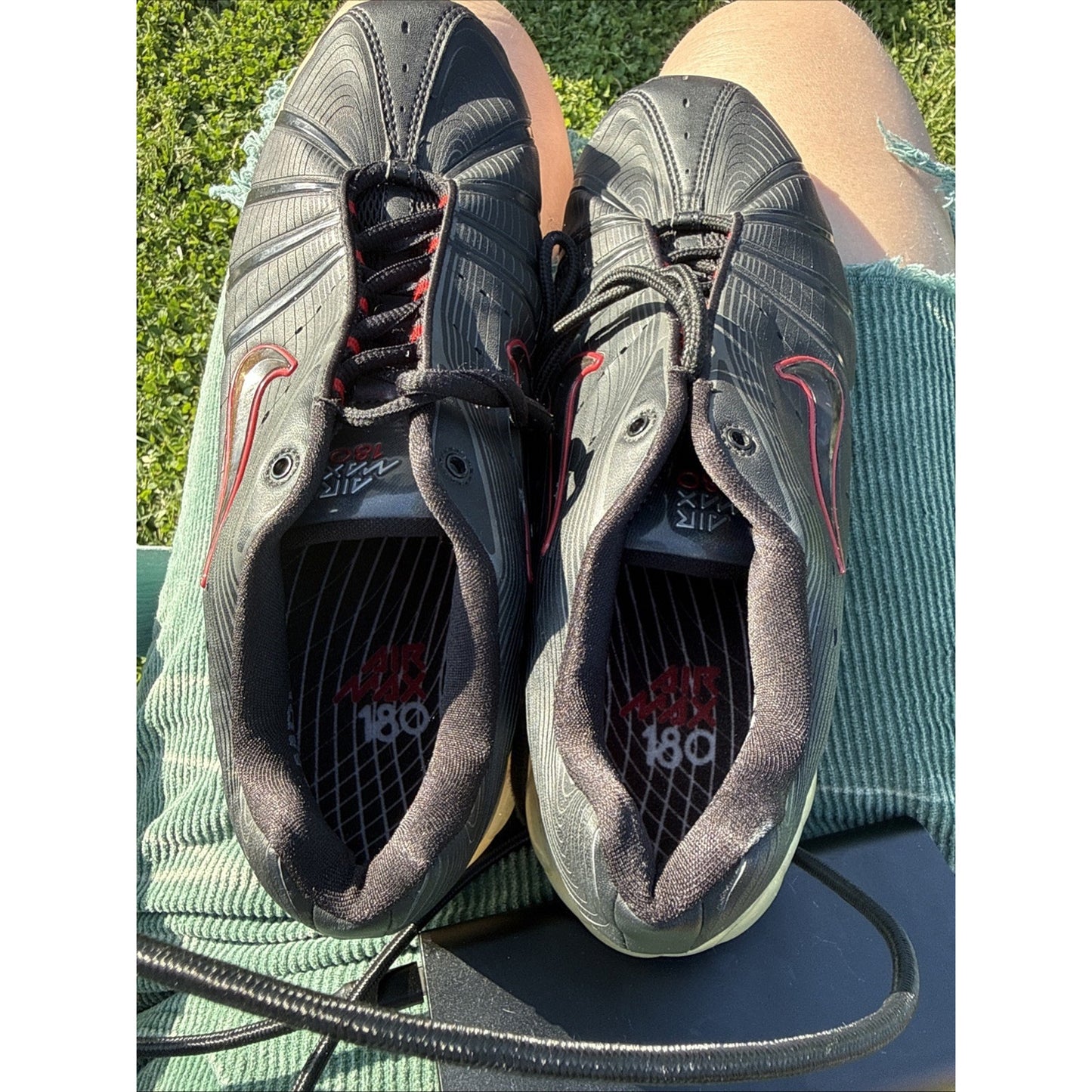 Size 9 Air Max Turbo 180 Black Silver Red Sample Tagged