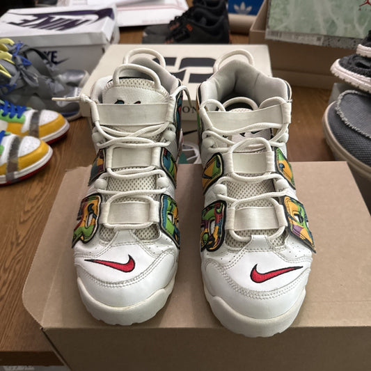 Size 10 - Nike Air More Uptempo Peace, Love, Basketball