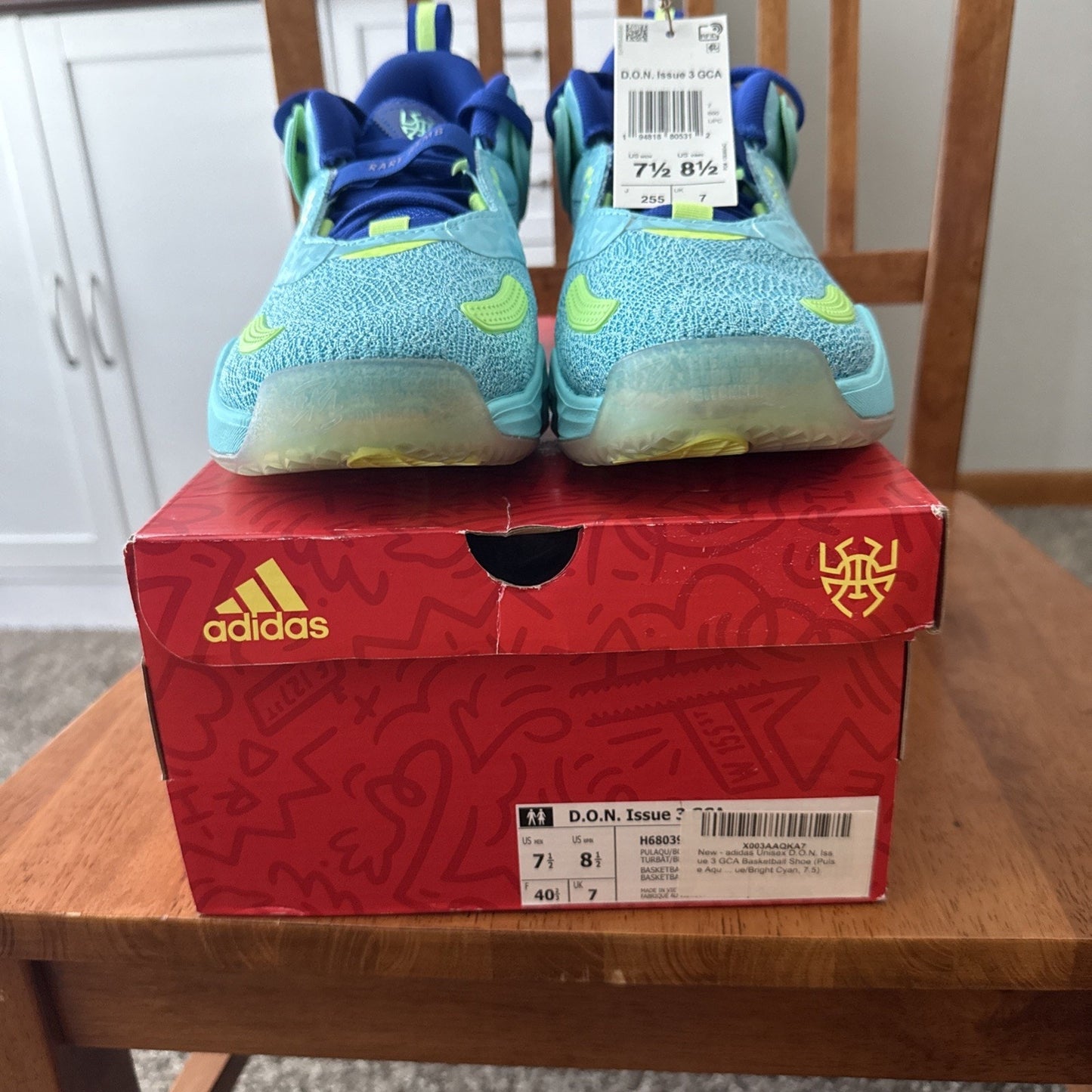 Size 7.5 - adidas D.O.N. Issue #3 Pulse Aqua BS035