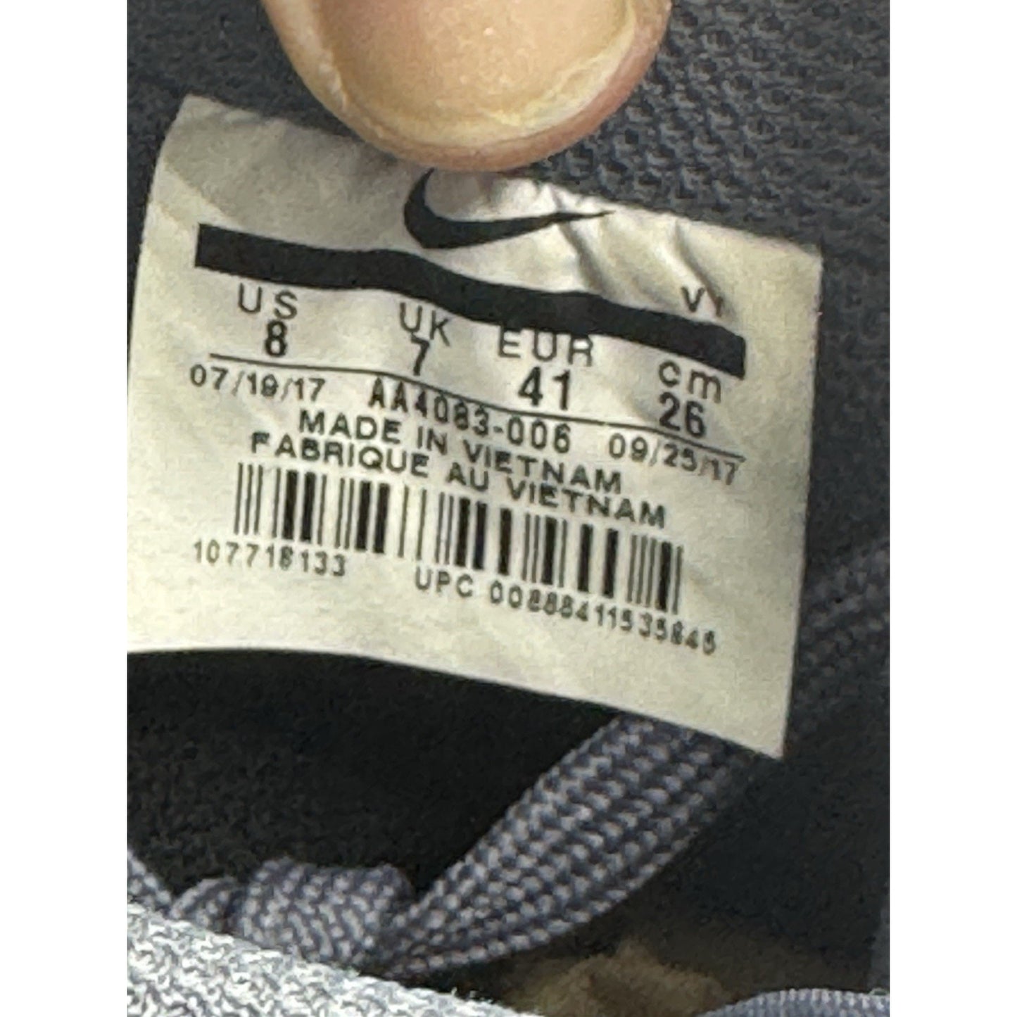 Size 8 - Nike Air Force 1 '07 Low Light Carbon NBS291