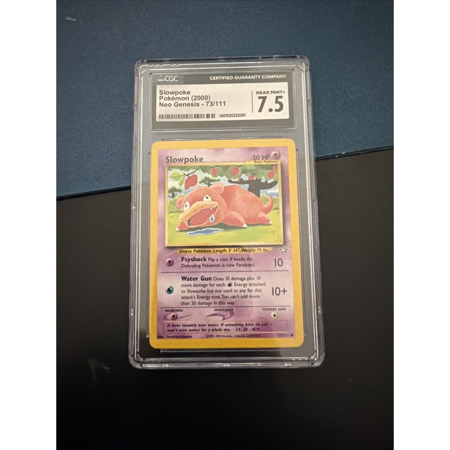 Slowpoke 73/111 - 1st Edition Neo Genesis - CGC 7.5 - Vintage Pokémon Card 2000