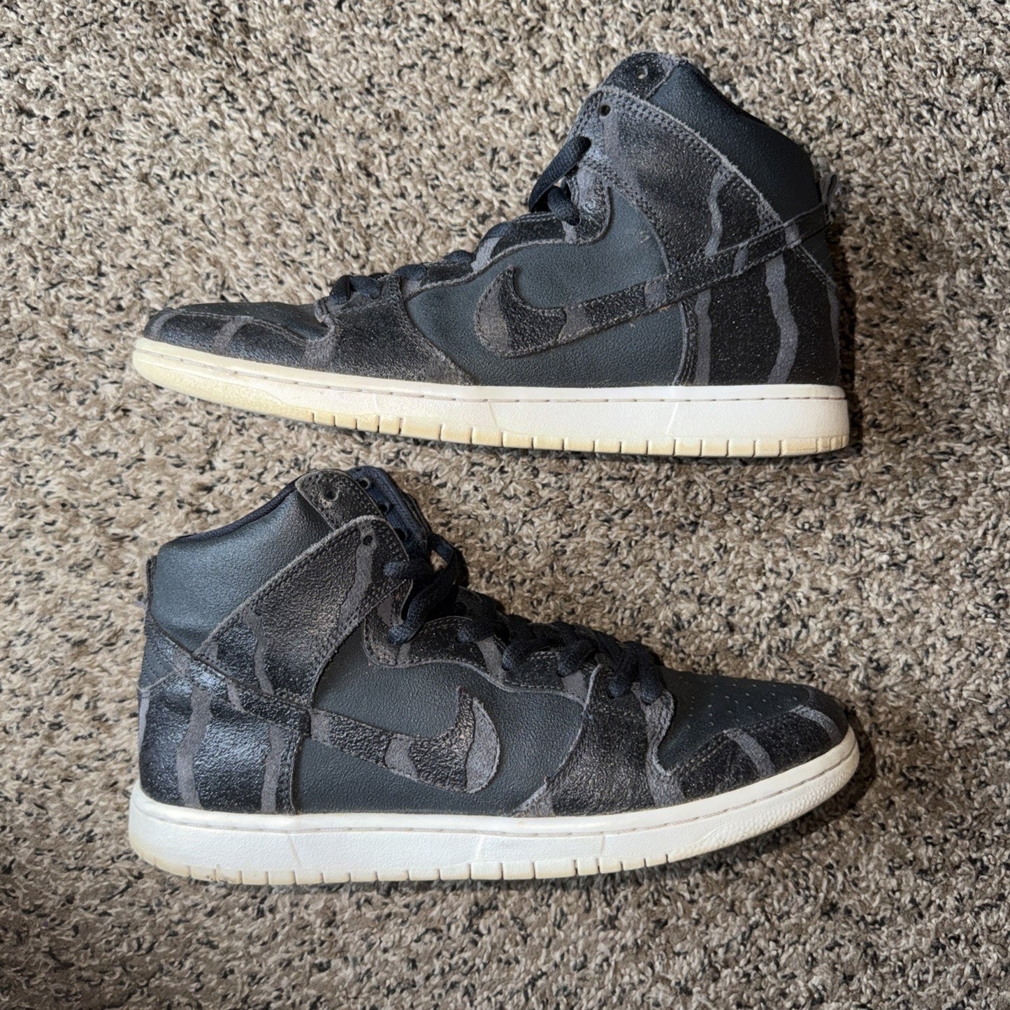 Nike SB Dunk High Pro NBY Griptape Black White Men's 10.5 Sneakers 305050-028