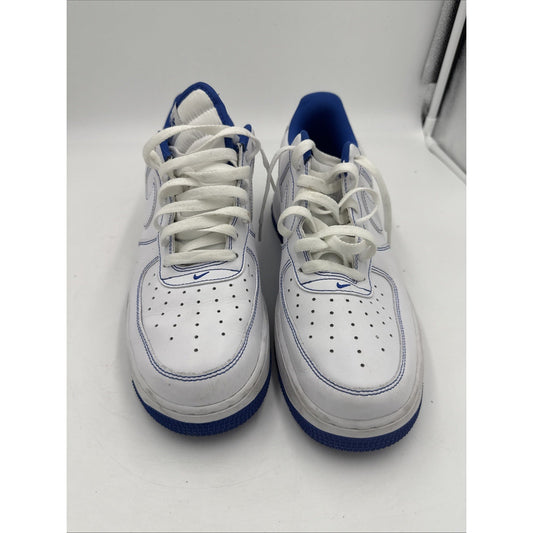 Size 12 - Nike Air Force 1 '07 Contrast Stitch - White Game Royal