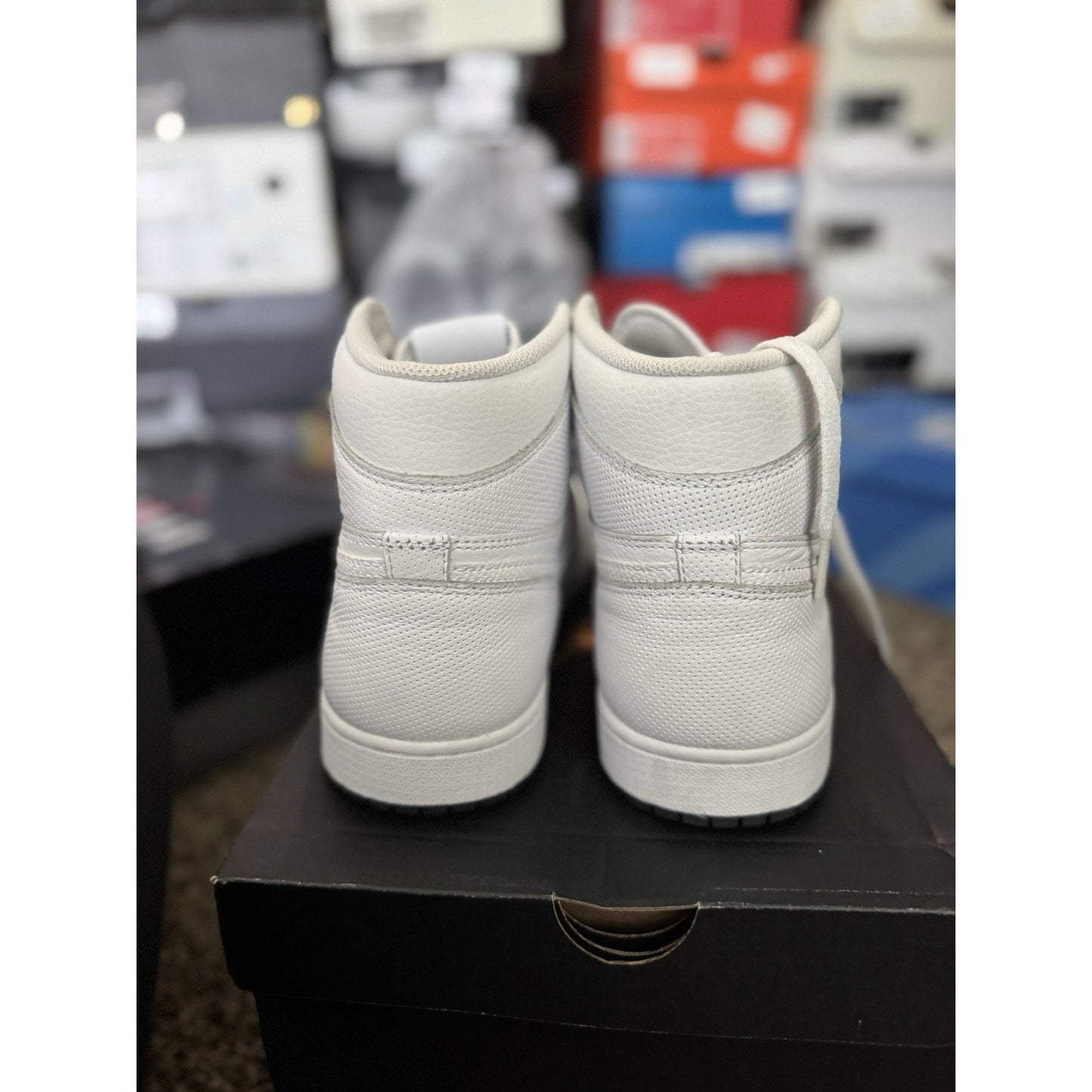 Size 10.5 - Air Jordan 1 Retro OG High White Perforated