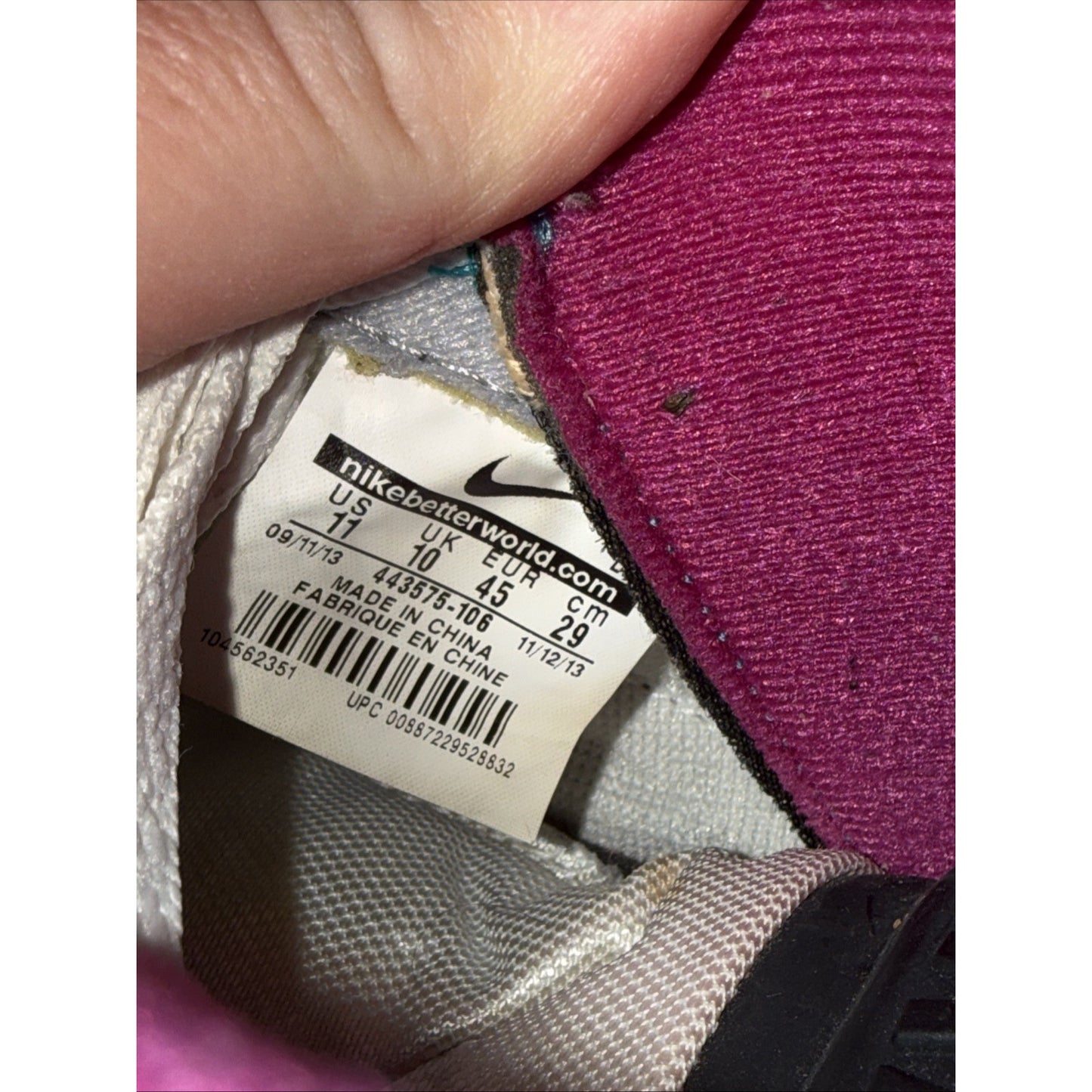 Size 11 - Nike Air Trainer SC 2 White Magenta