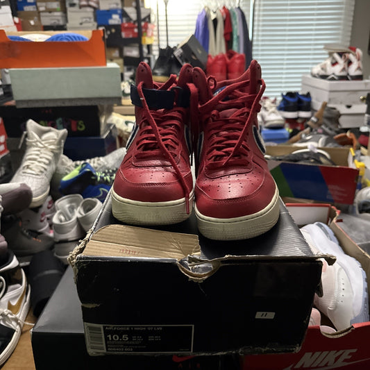 Size 10.5 - Nike Air Force 1 '07 LV8 High Red BS492