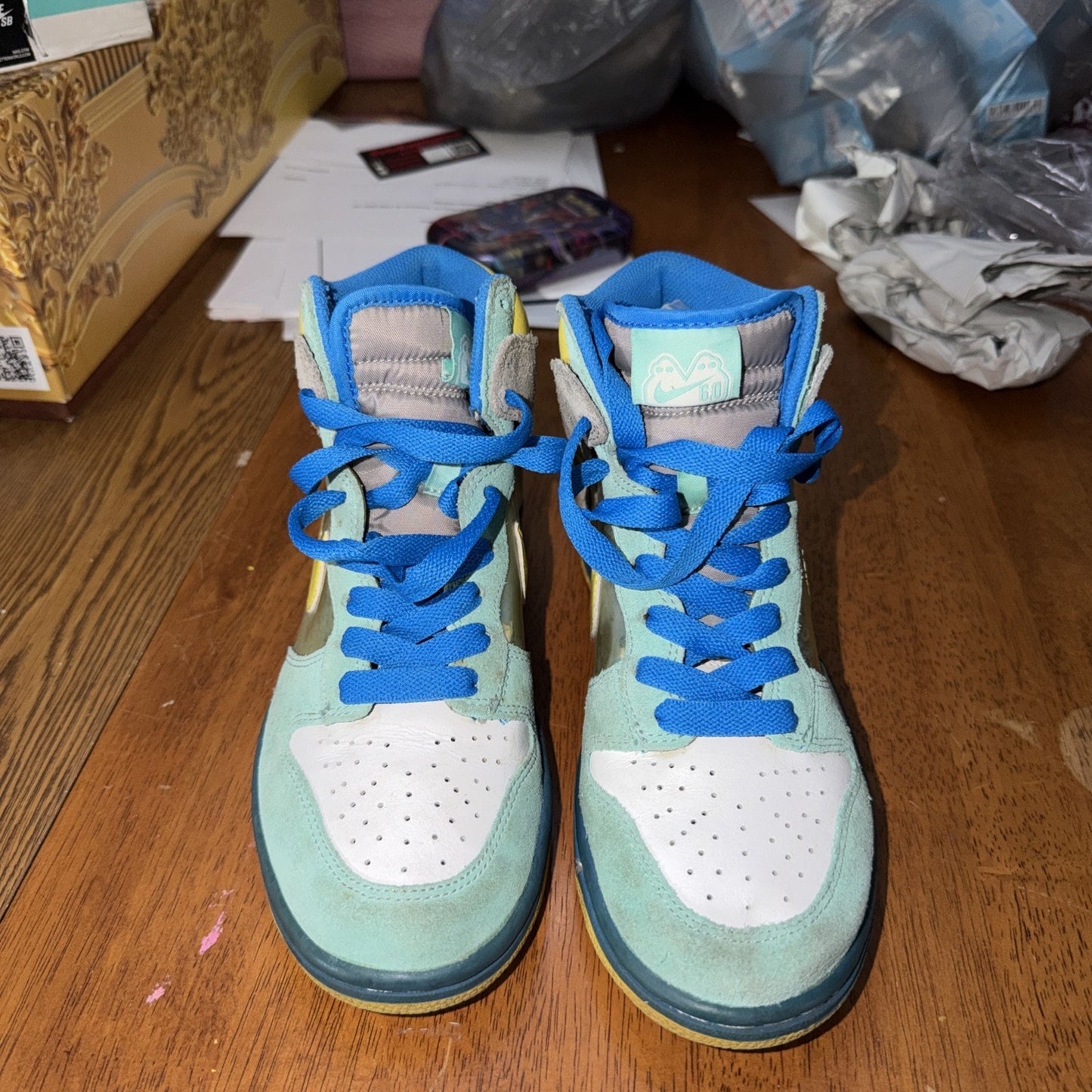 Size 8 - Nike Dunk 6.0 High Mint Yellow Translucent W