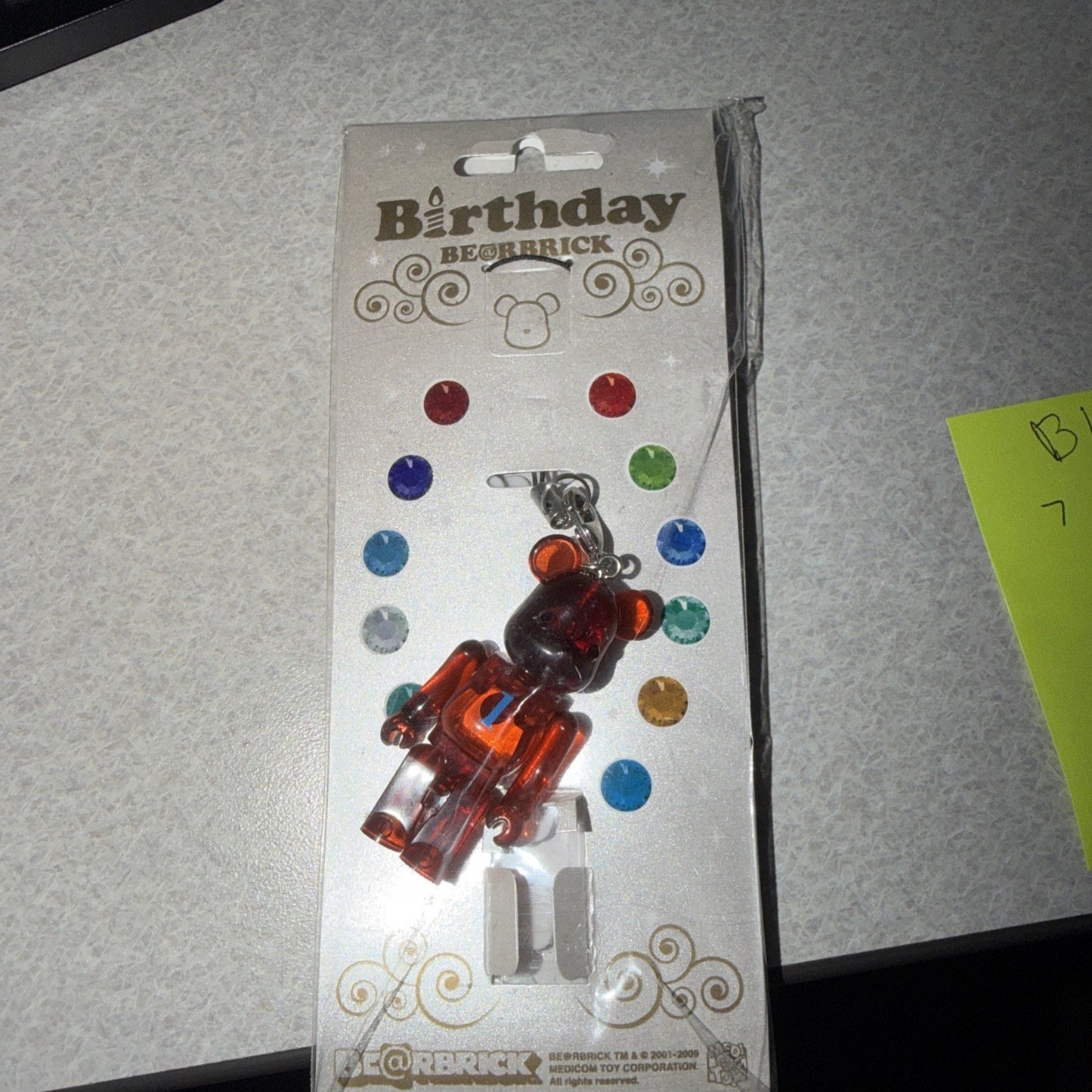 New MEDICOM Birthday BE@RBRICK Bearbrick Figure Keychain January Opal