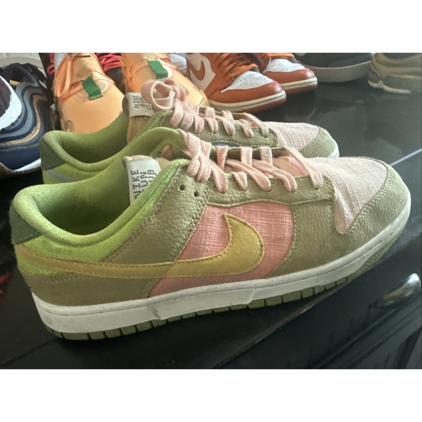 Size 9 - Nike Dunk Low Sun Club - Arctic Orange Sanded Gold NBS229