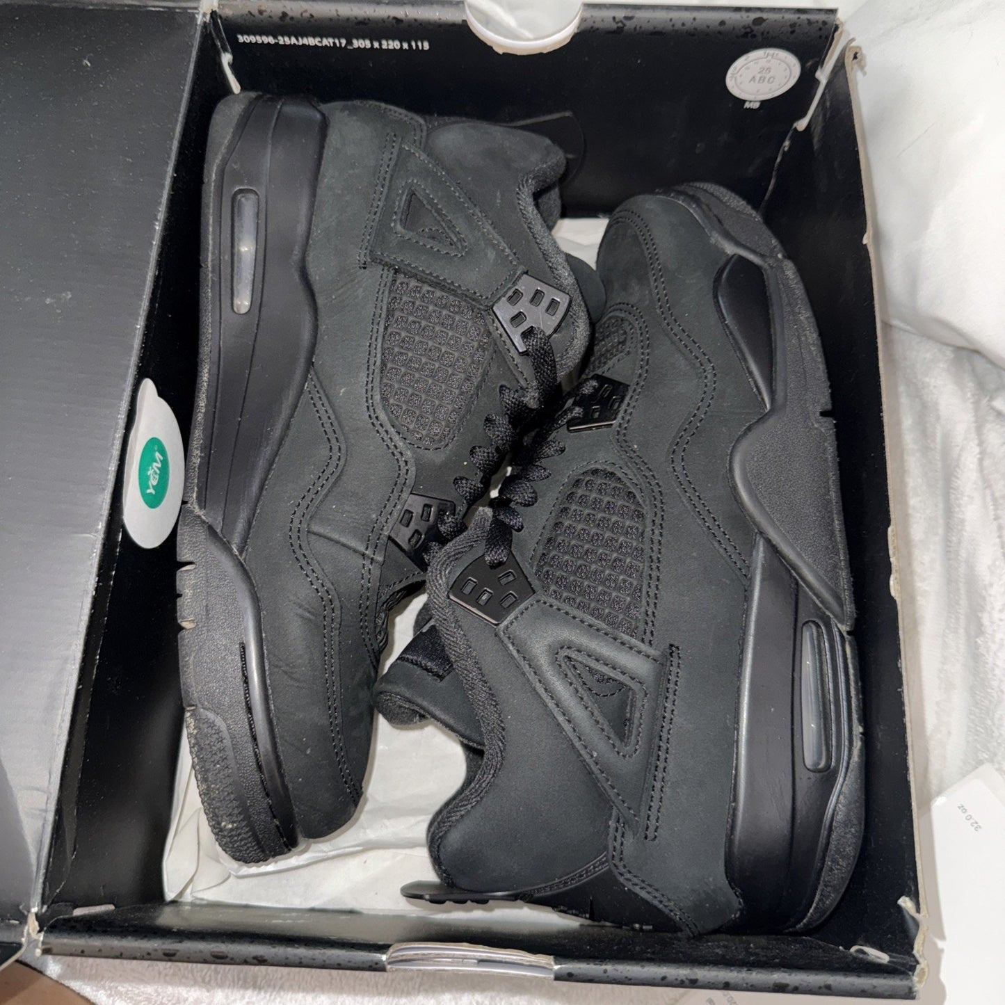 7Y Air Jordan 4 Retro Black Cat 2025