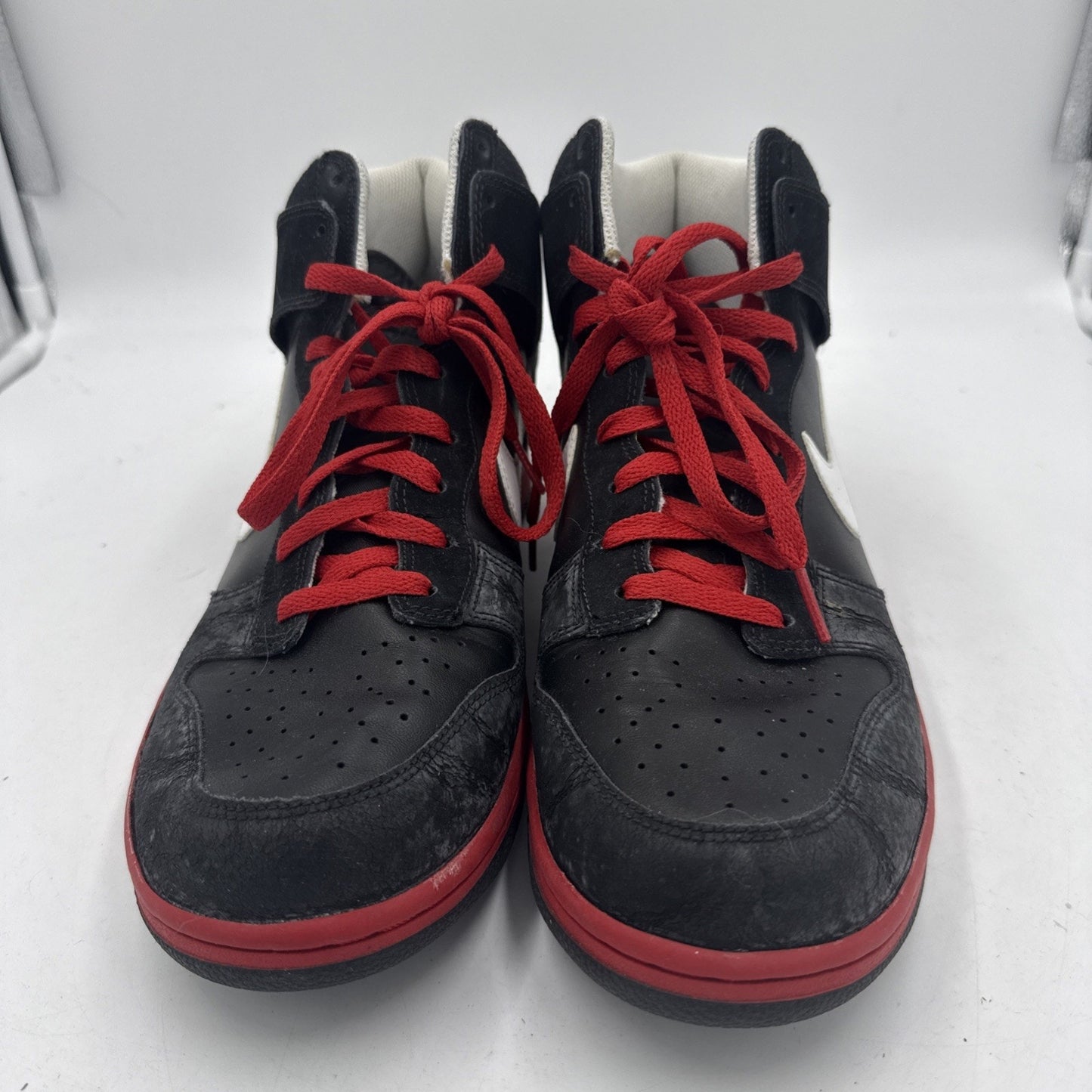 Size 11.5 - Nike Dunk High Black Sport Red