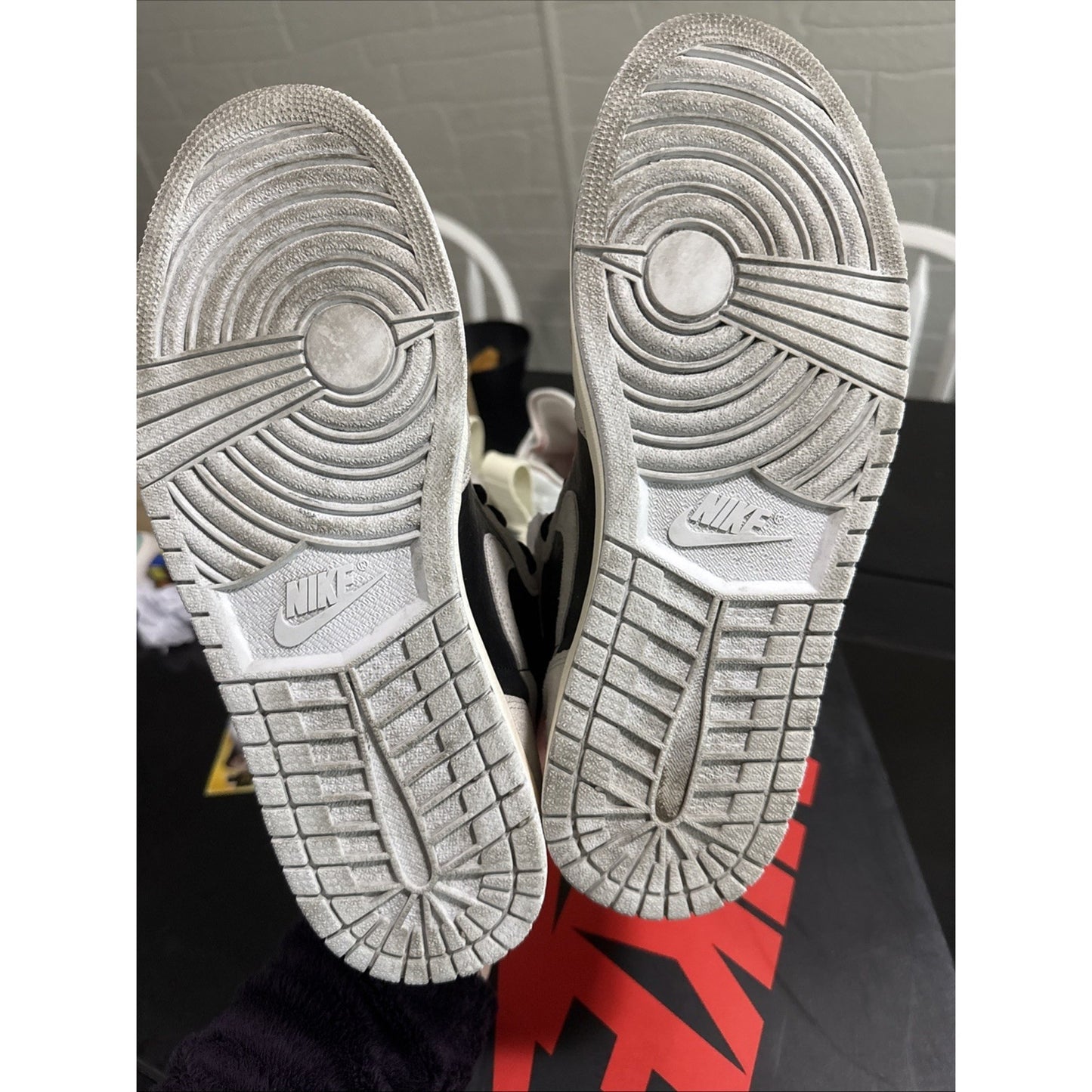 Size 10.5 - Air Jordan 1 Retro OG High Neutral Grey Hyper Crimson