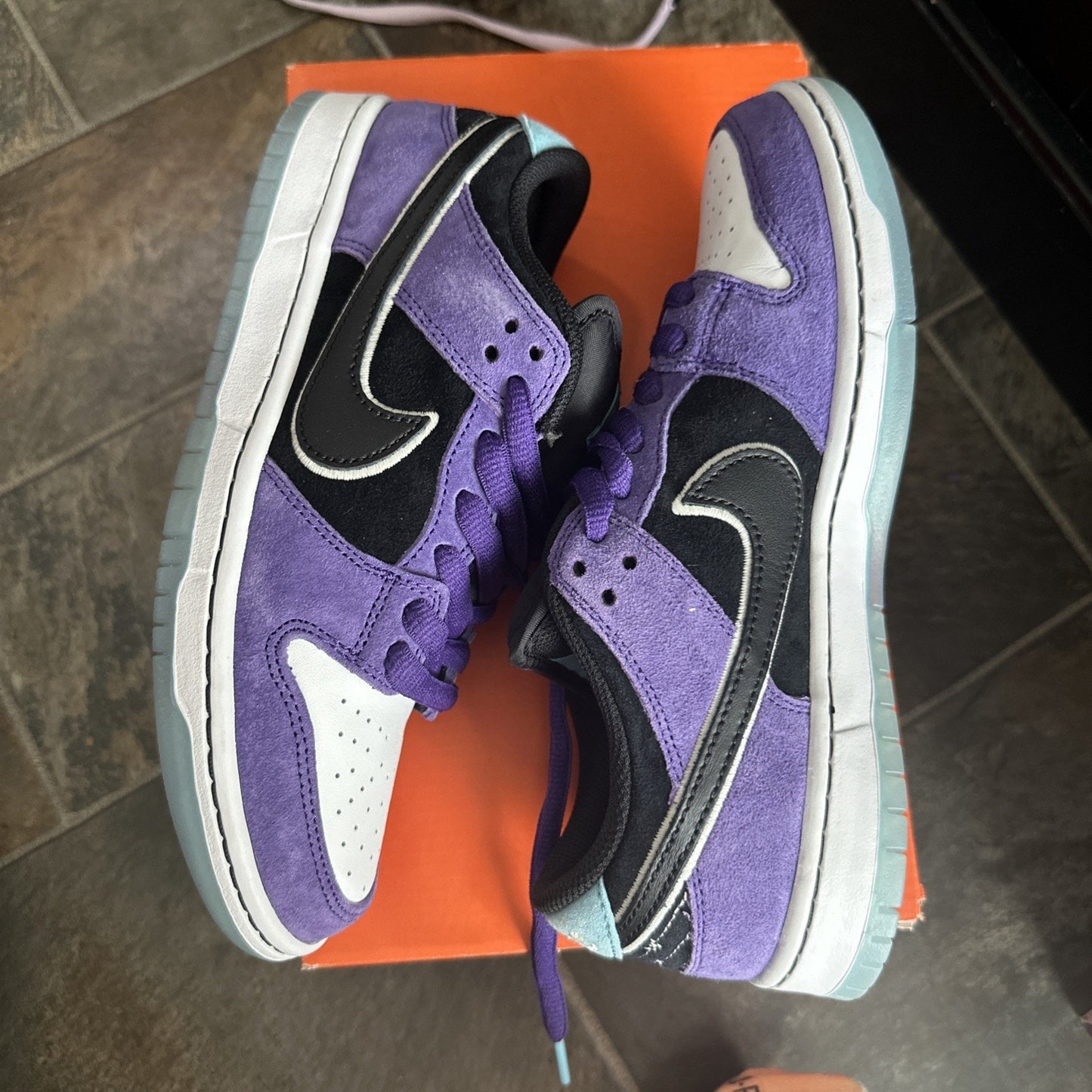 Nike SB Hayley Wilson Dunk Low Purple Court Sneakers Size 7 HJ0513-500