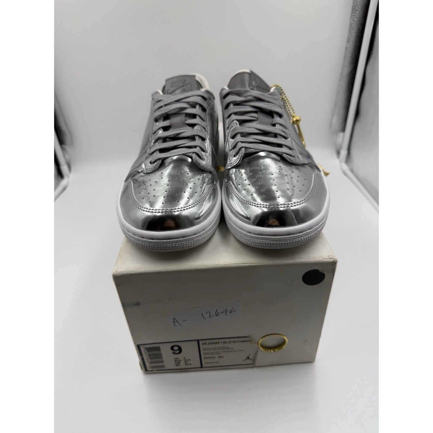 Size 9 - Air Jordan 1 Retro OG Pinnacle Low Metallic Silver