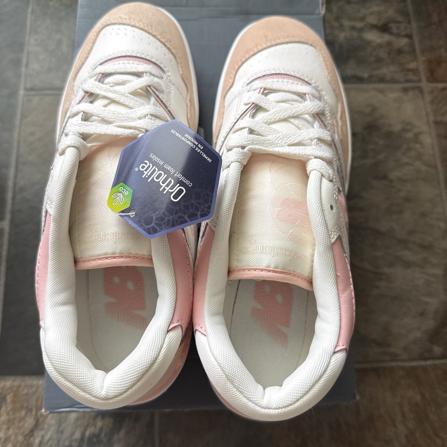 Size 9.5 - New Balance 550 White Pink W