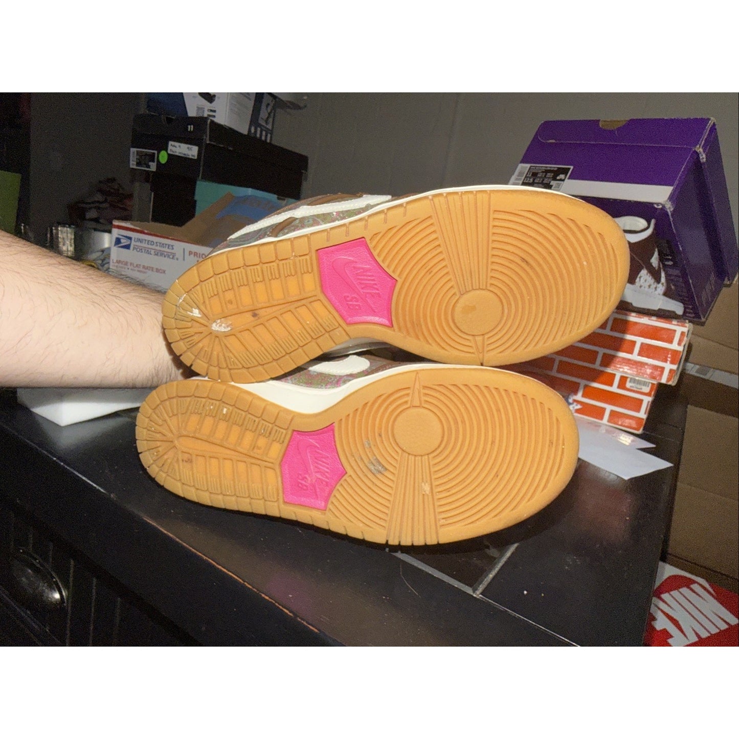 Size 4 - Nike SB Dunk Low Pro Paisley Brown