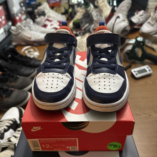 Nike Court Borough Low Recraft Navy Royal Blue Size 12c Kids Basketball Shoes