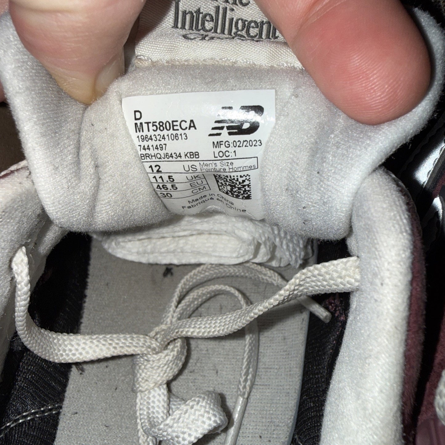 Size 10.5 New Balance 580 Washed Burgundy