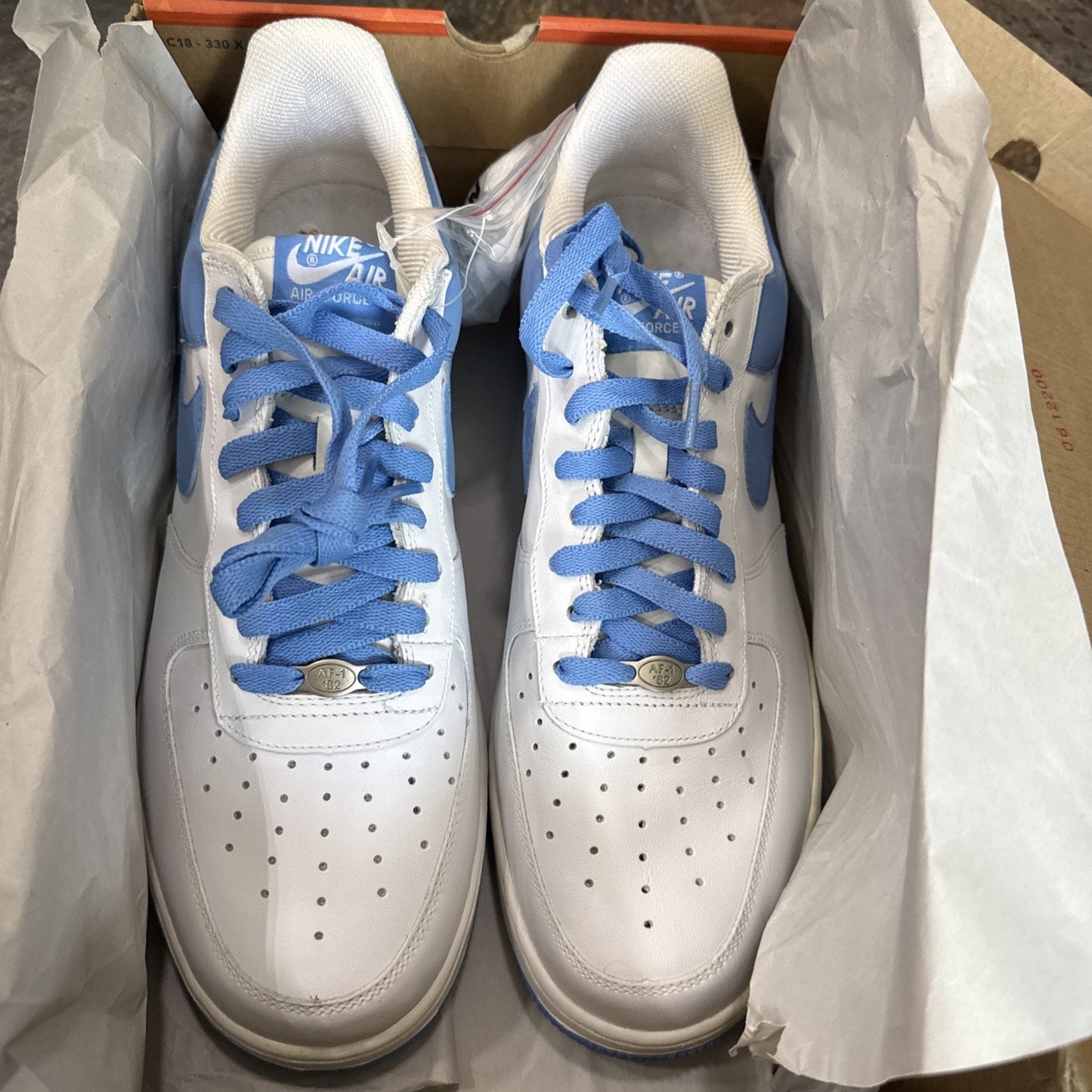 Nike Air Force 1 University Blue White Mens US Size 11 315122-144 Sneaker Shoes