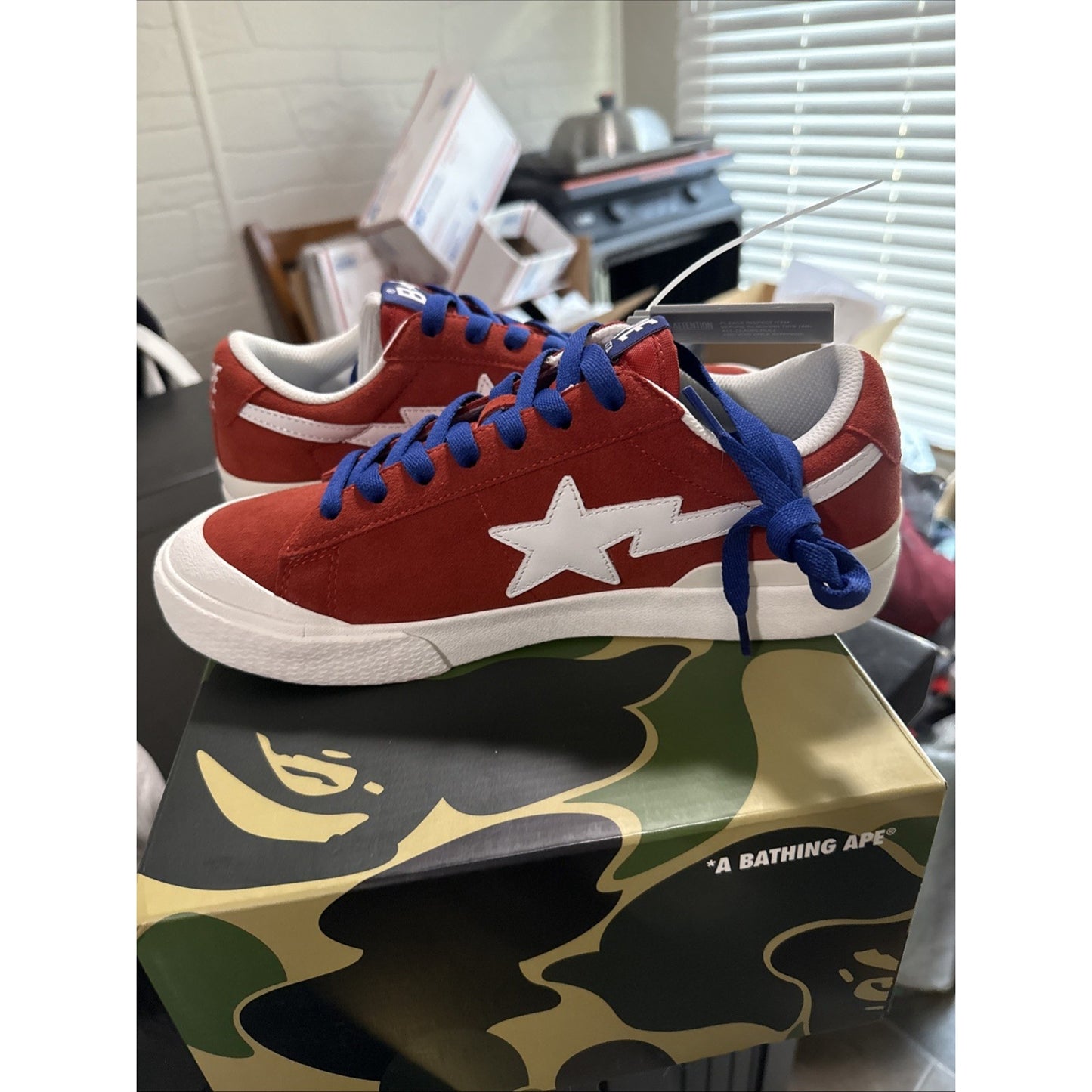 Size 8.5 - A Bathing Ape Mad Sta #1 M1 Red