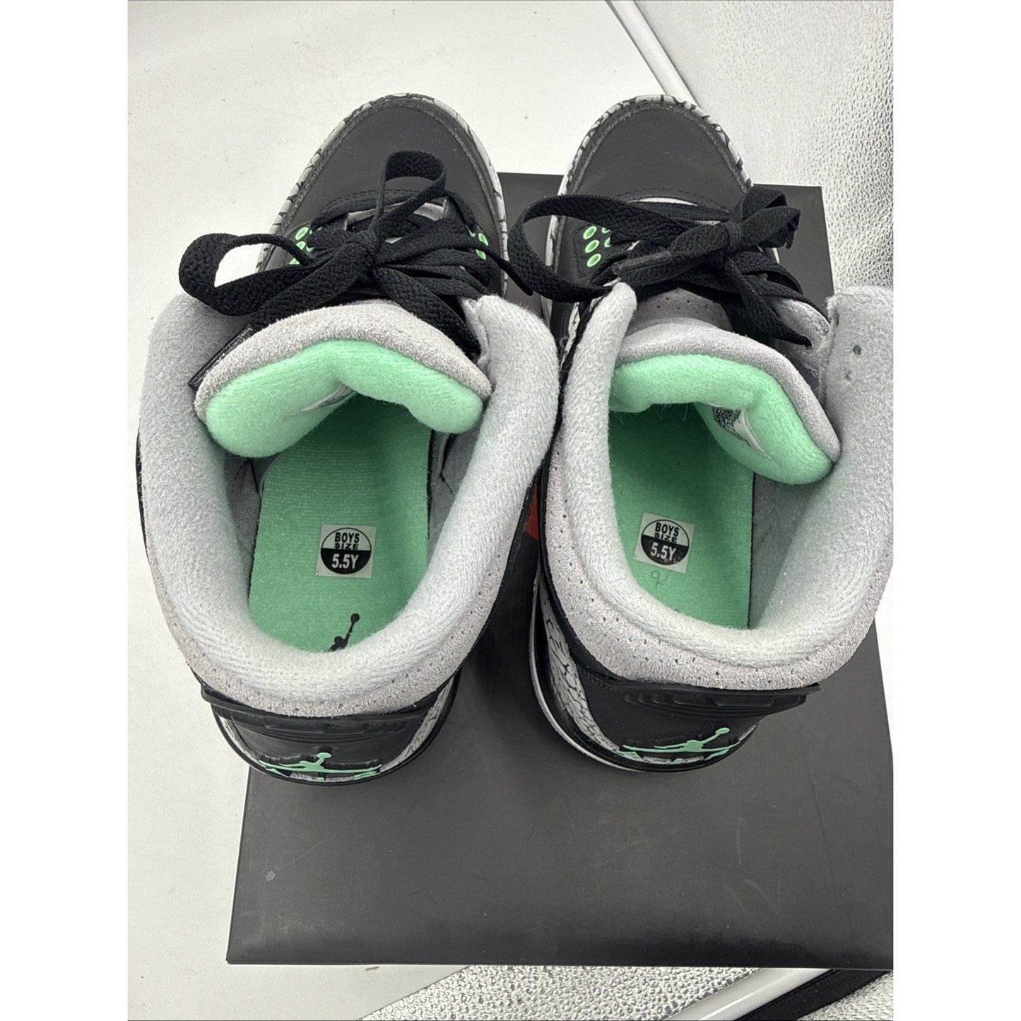Size 5.5 - Air Jordan 3 Retro Green Glow