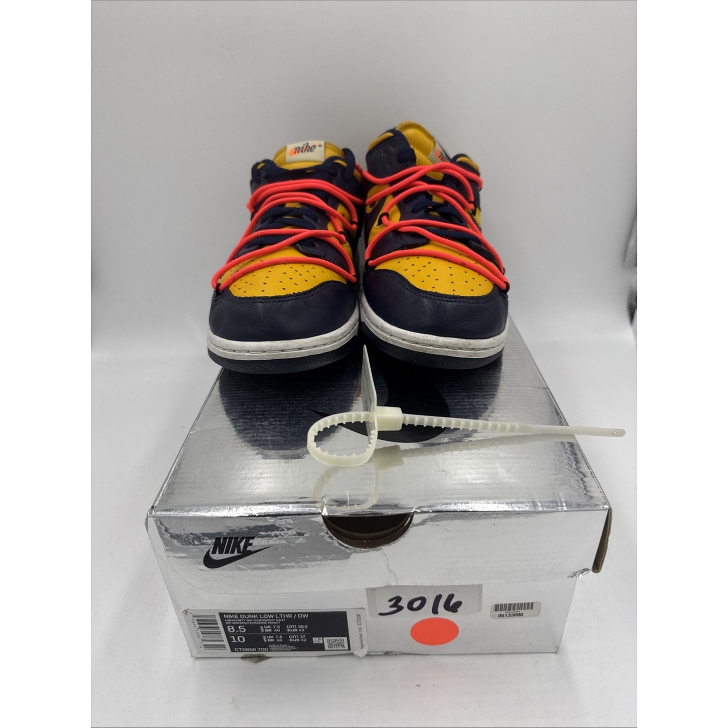 Size 8.5 - Nike Dunk Low x OFF-WHITE University Gold 2019