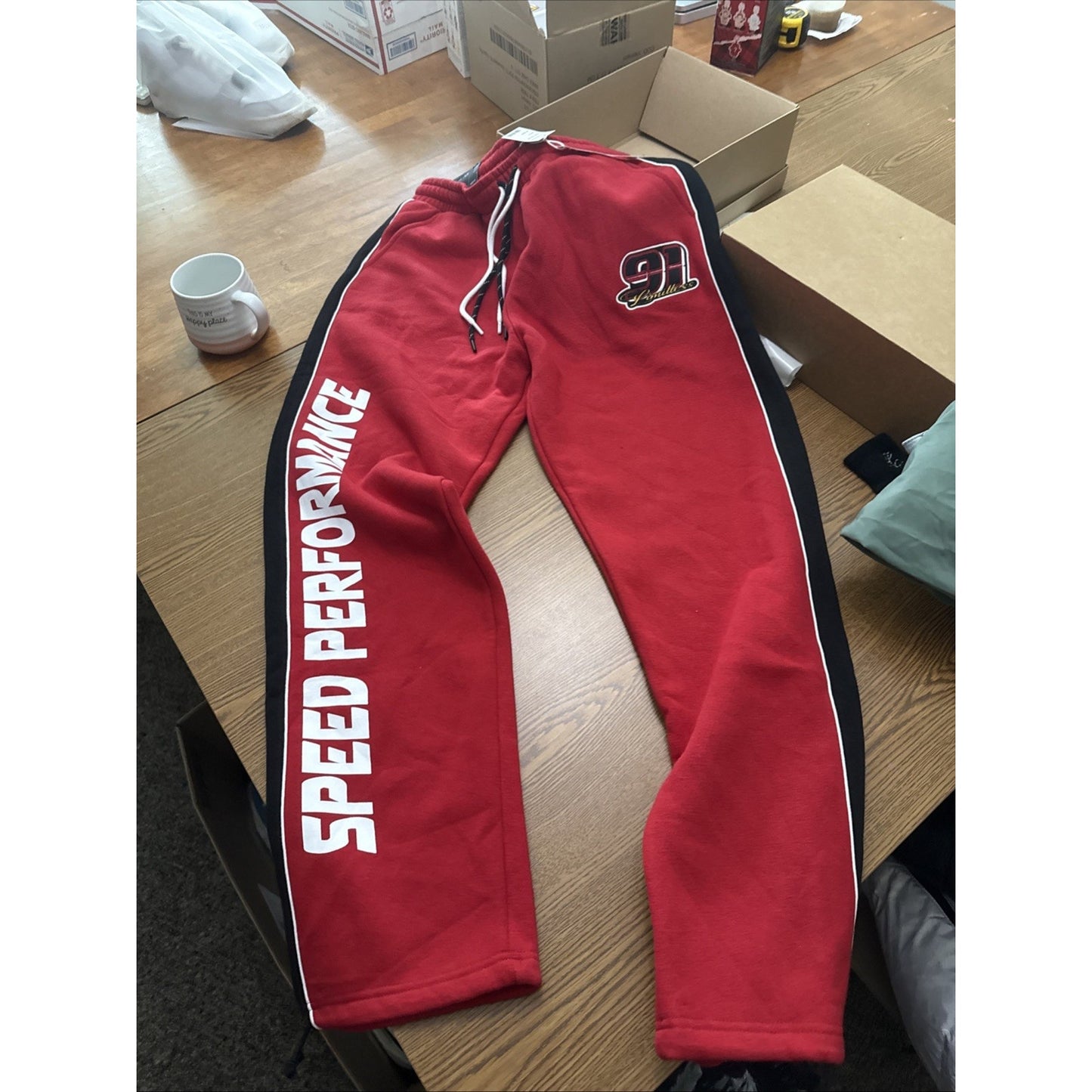 Size XL Smoke Rise Red Sweatpants