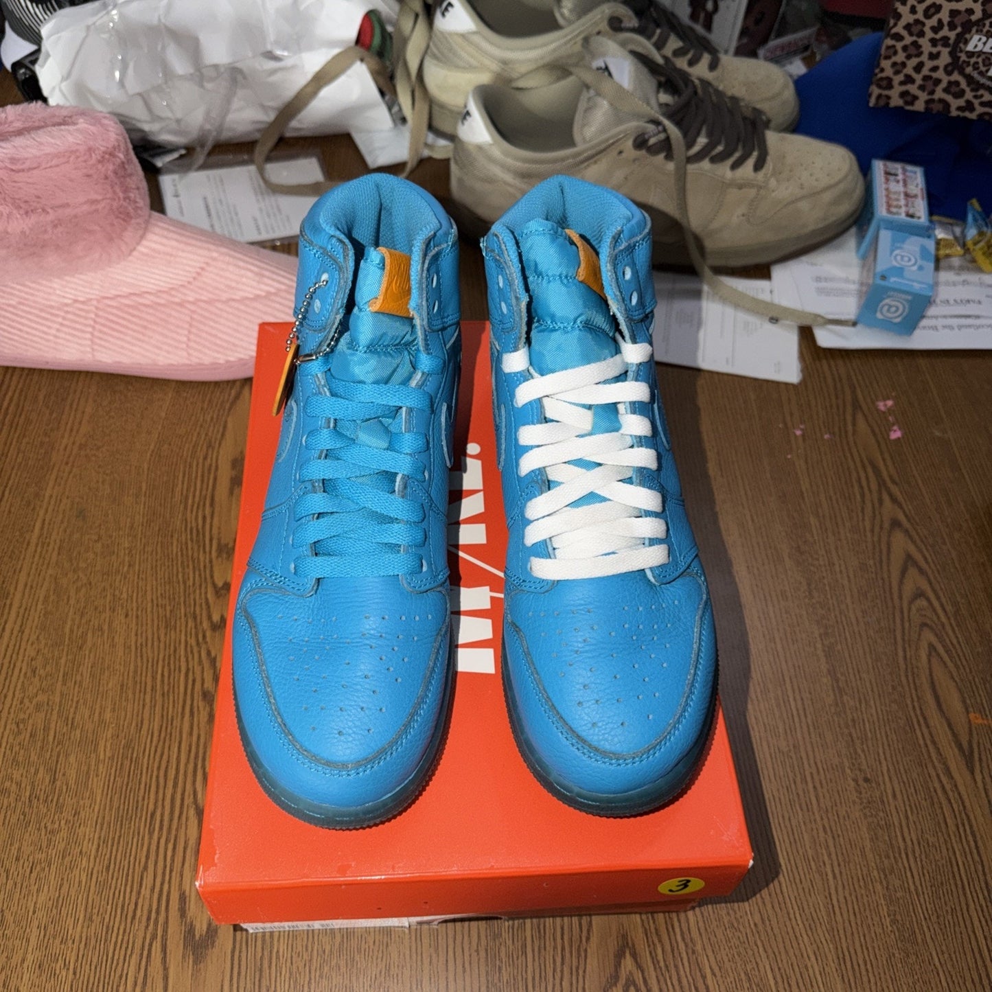 Jordan 1 Nike Retro Gatorade Blue Lagoon Shoes Sneakers Size 5Y AJ6000-455