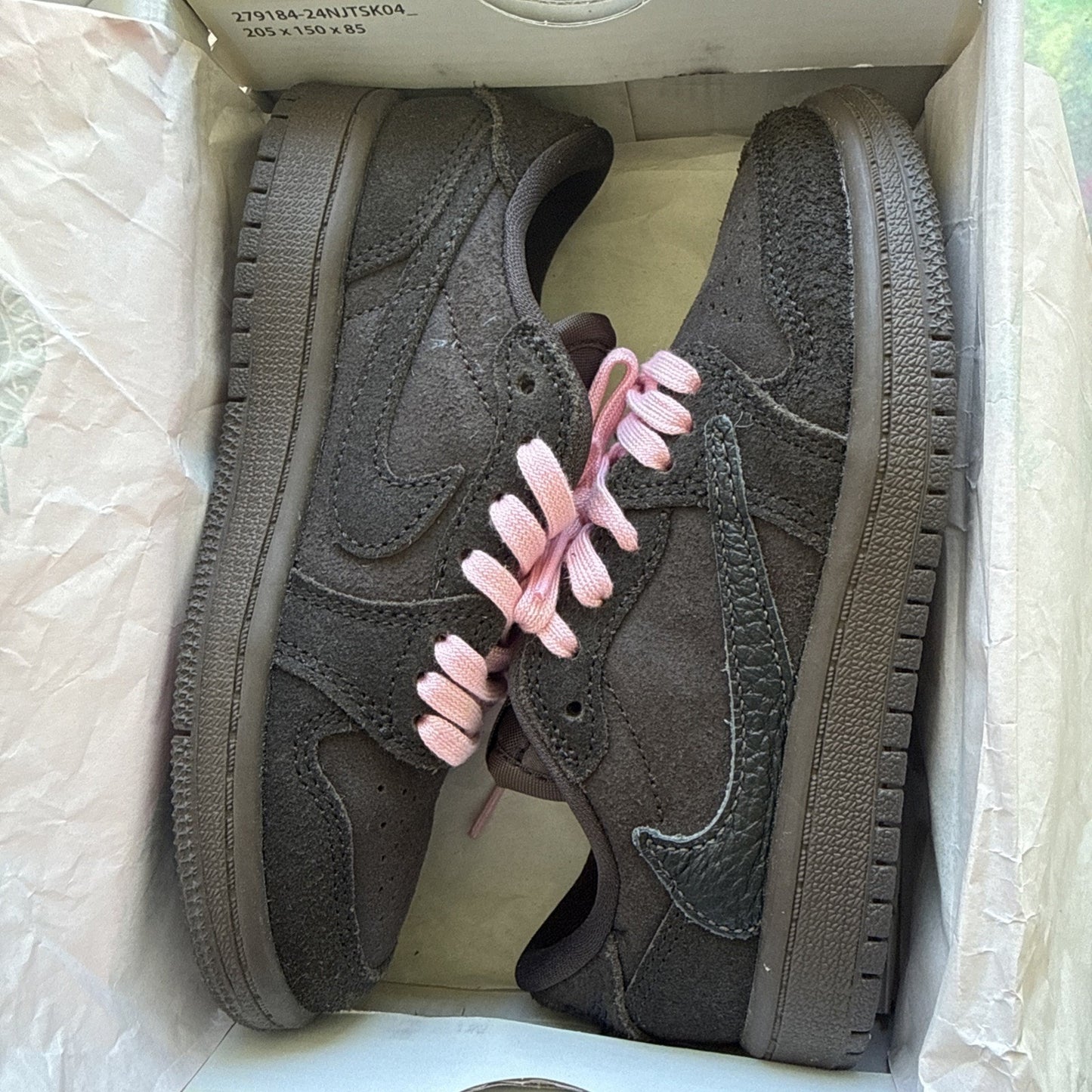 Travis Scott Jordan 1 Low OG SP Dark Mocha/Velvet Brown Sneakers Size 11C