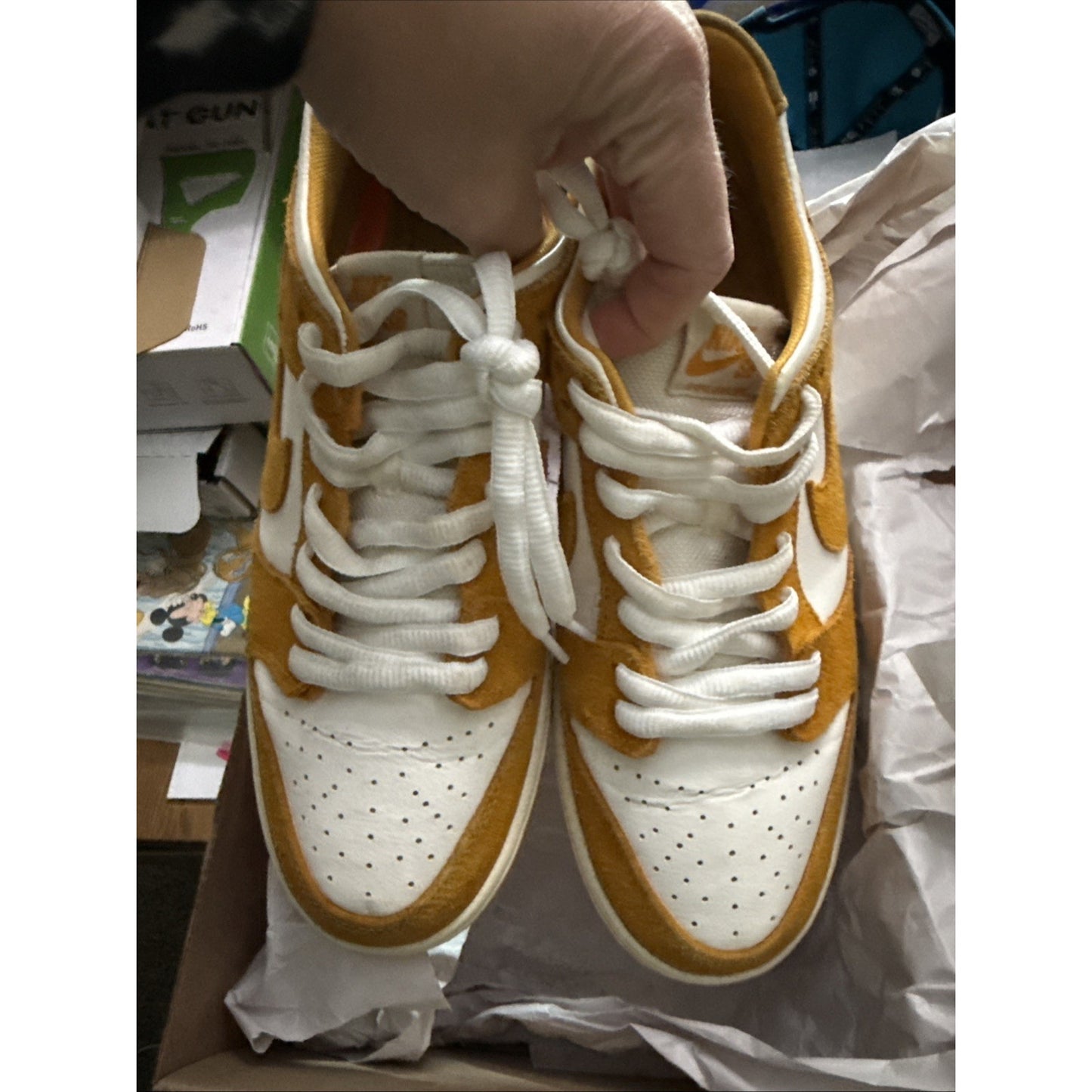 Nike SB Dunk Low Pro 2016 Circuit Orange White Size 11 Mens Suede Reese Rep Box