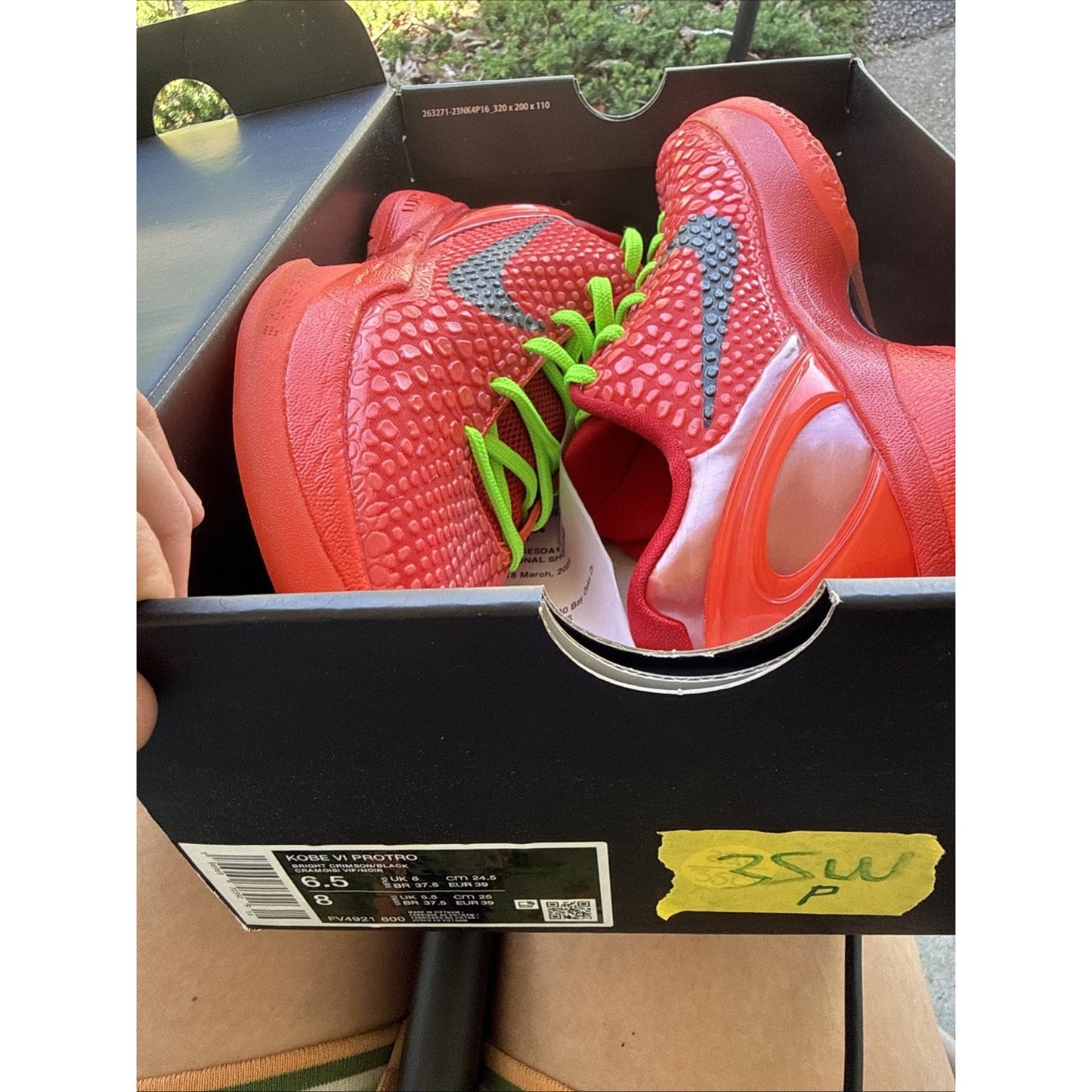 Size 6.5 - Nike Kobe 6 Protro Low Reverse Grinch