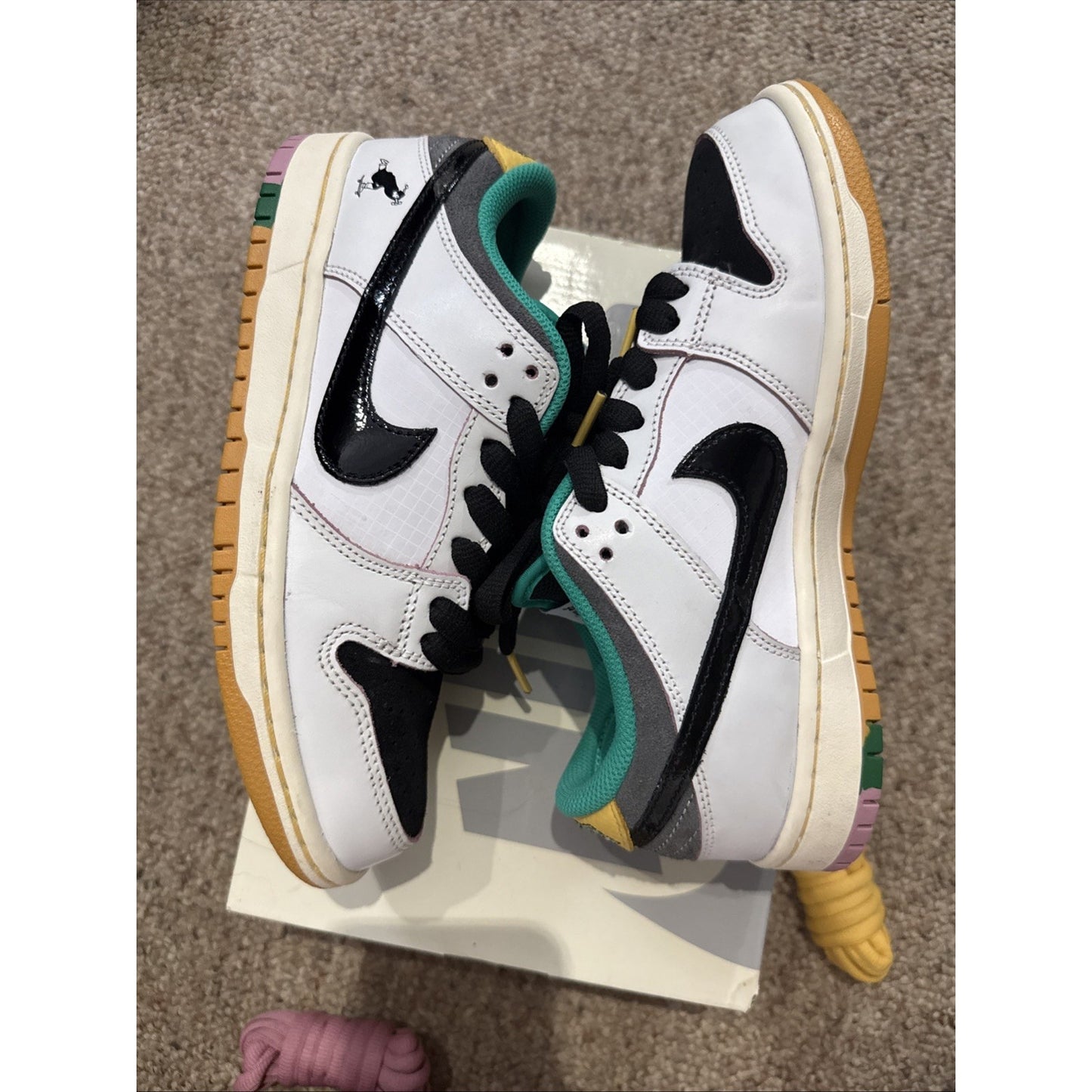 Size 6 - Men's CSEF x Nike Dunk SB Low White Clear Emerald
