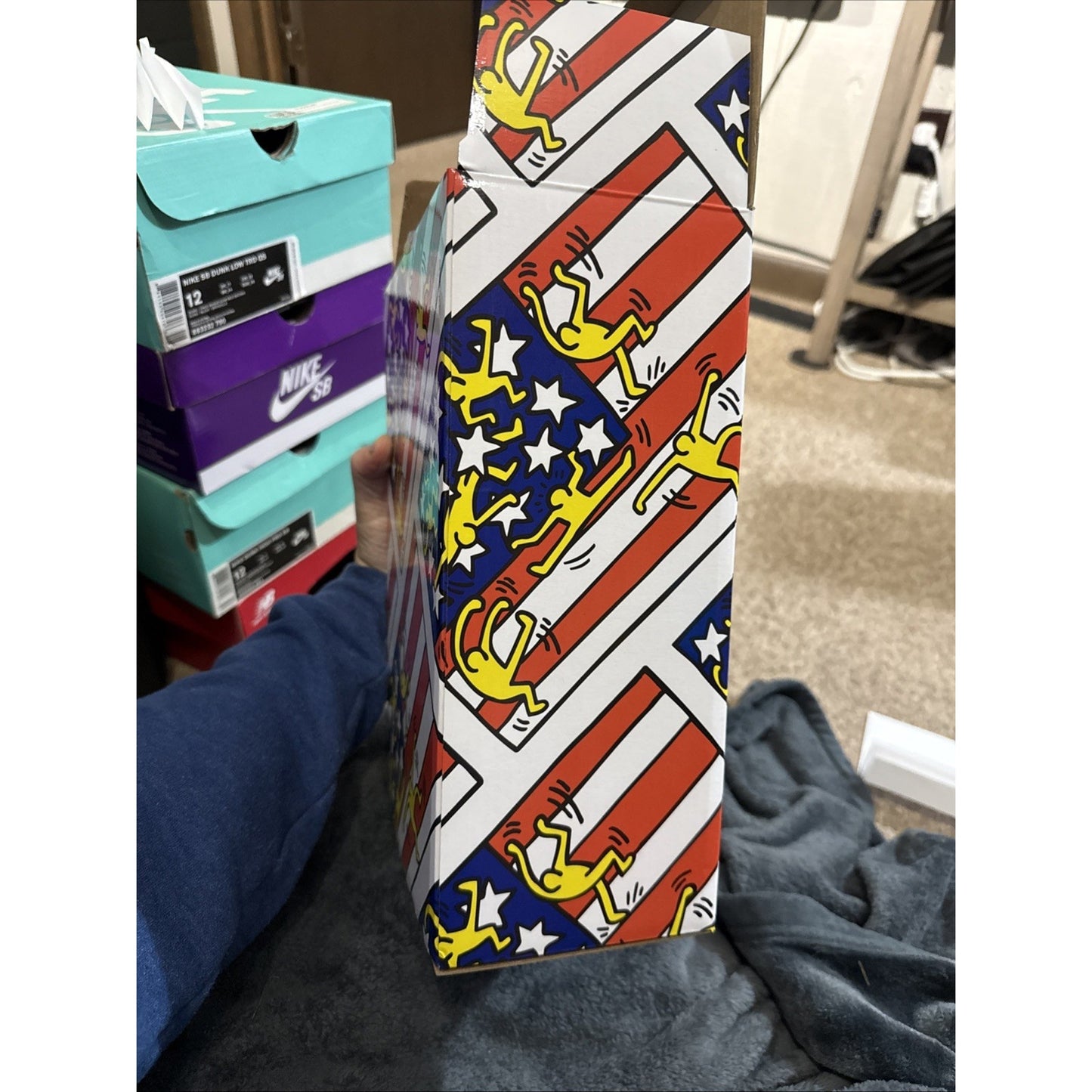 Medicom Toy Bearbrick 400% & 100% Keith Haring 07 Be@rbrick Used