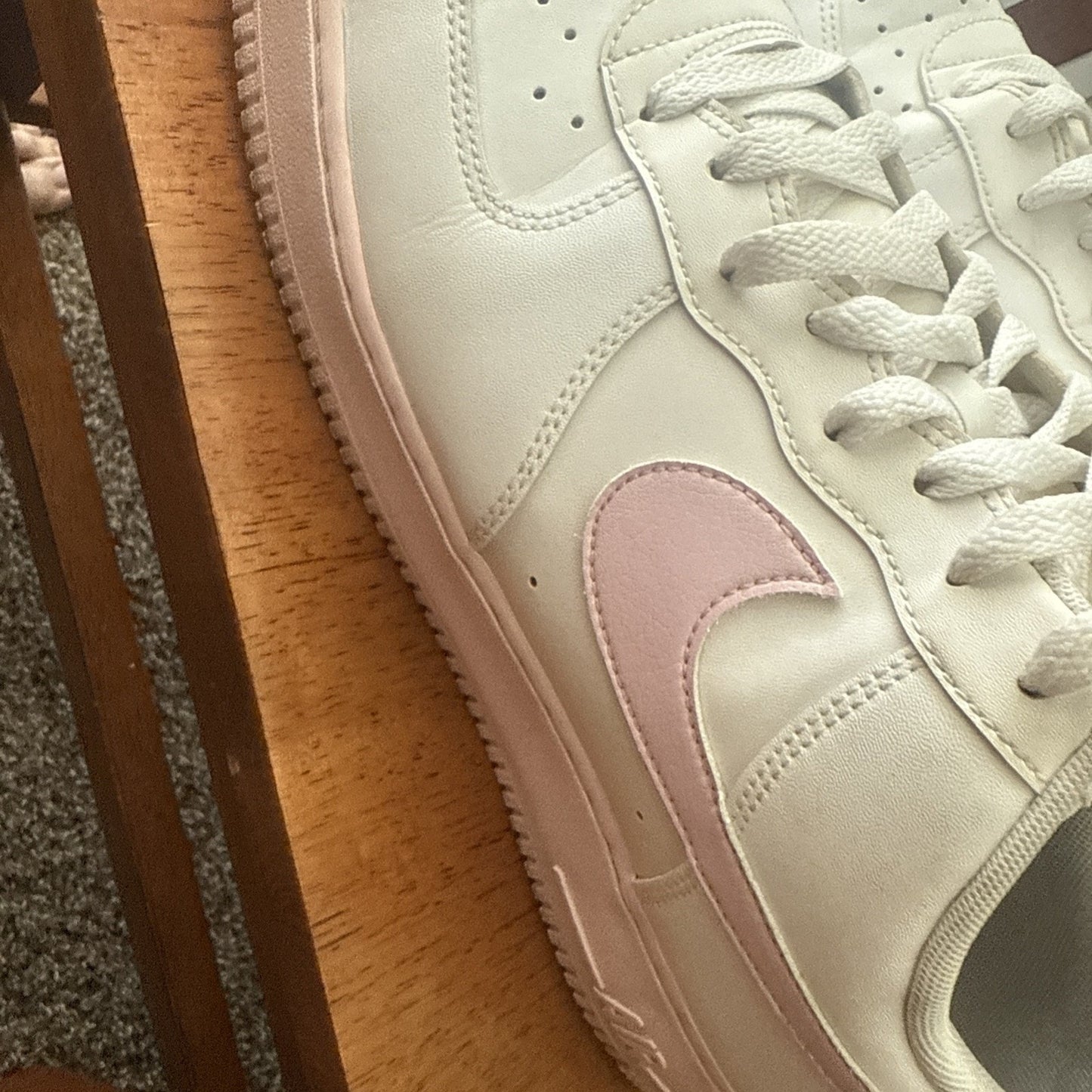 Size 13 - Nike Air Force 1 '07 Low White Pink Sole NBS032