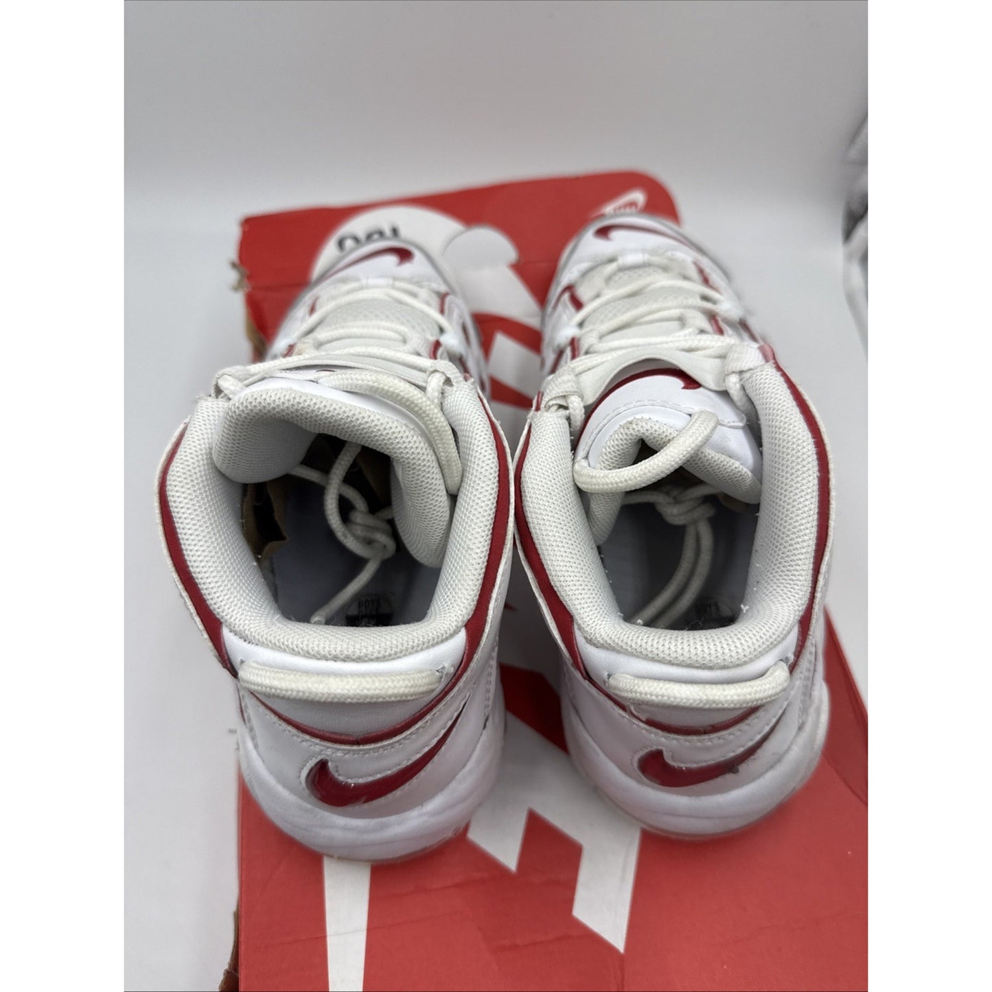 Size 6 (GS) - Nike Air More Uptempo Low White Varsity Red 2021