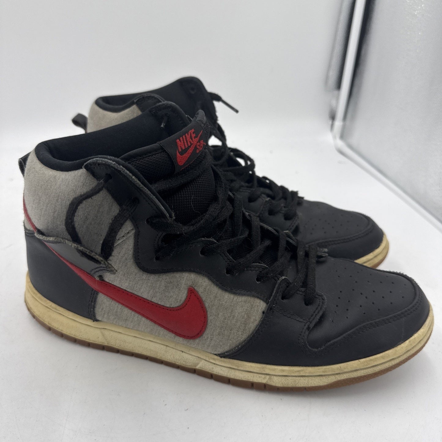 Size 11 - Nike Dunk Pro Sb High University Red Medium Gray