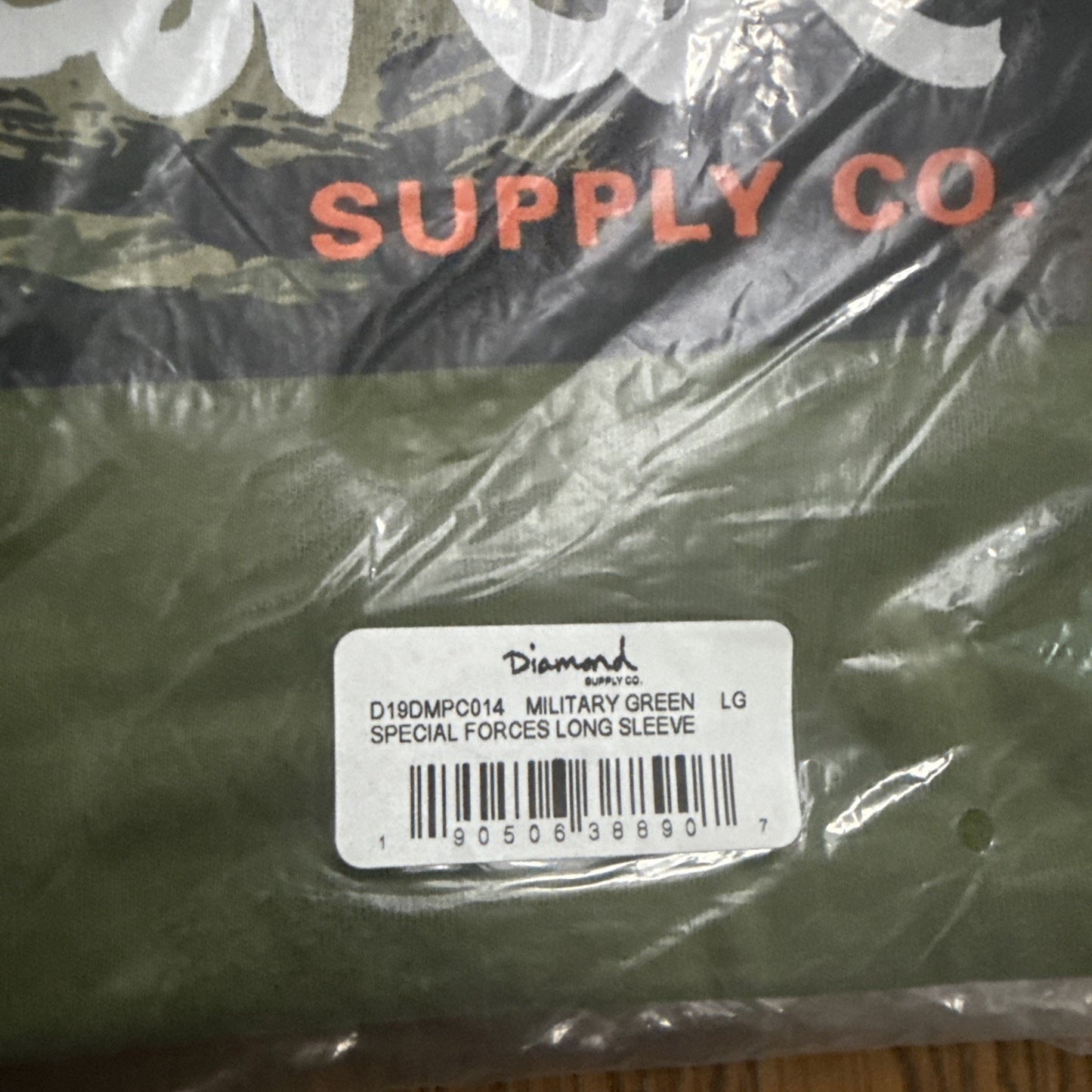 Diamond Supply Co. Men's Special Forces Long Sleeve Military Green T-Shirt