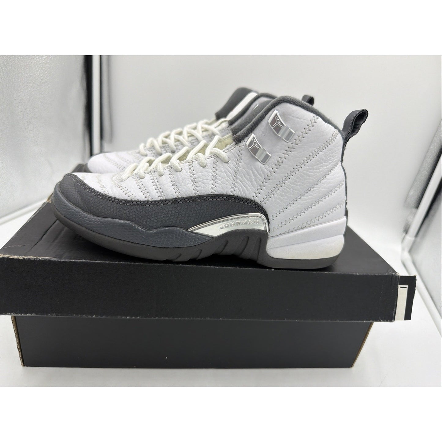 Size 4.5 (GS) - Jordan 12 Retro Mid Dark Grey - 153265-160
