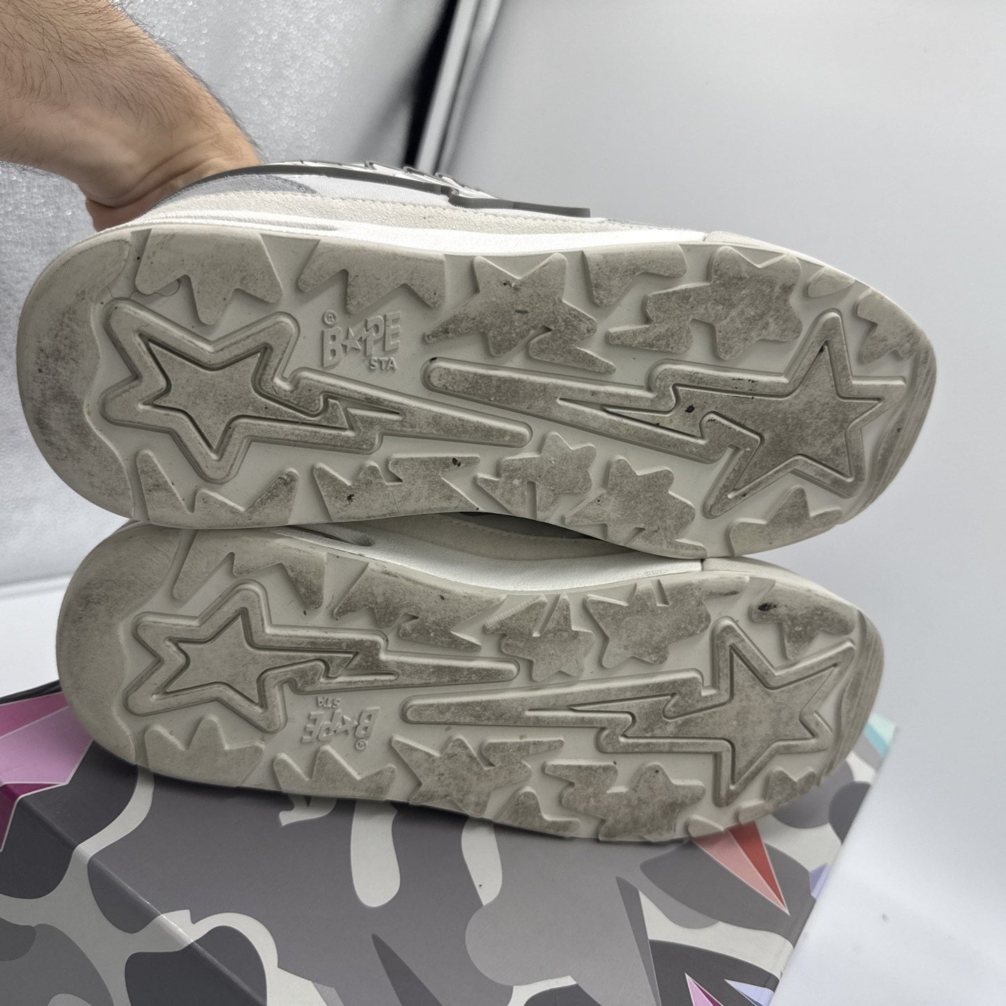 Size 8 - A Bathing Ape Louis De Guzman x Roadsta Grey Bape Bapesta