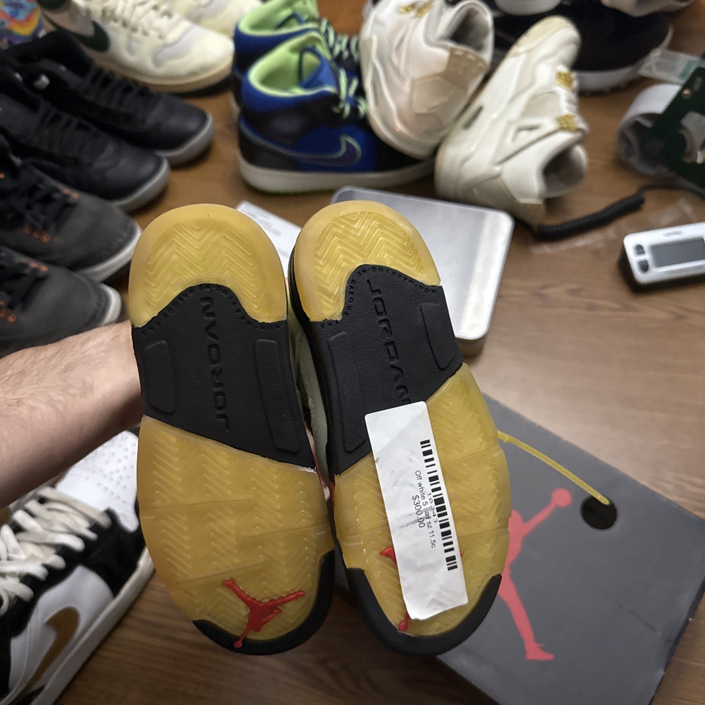 Size 3c - Jordan 5 Retro SP x Off-White Mid Sail