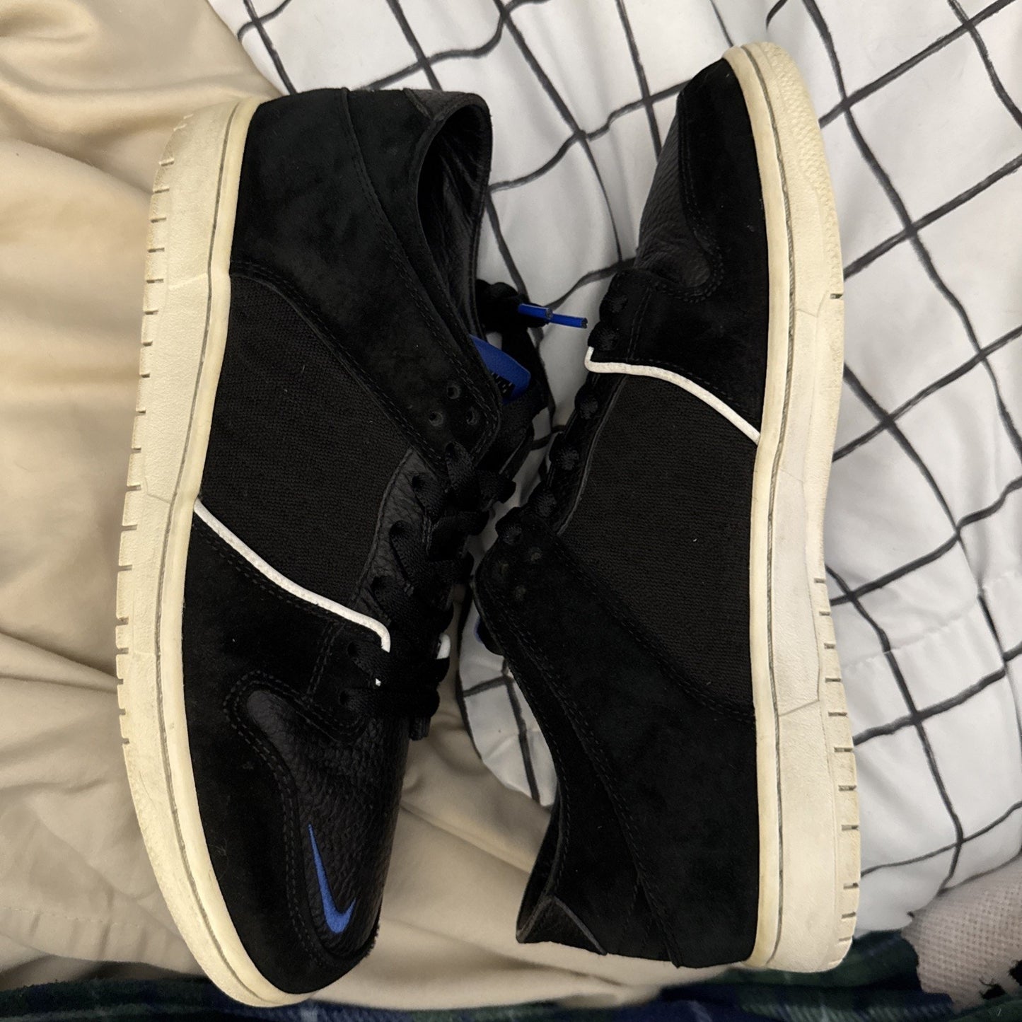 Nike SB Zoom Dunk Low Pro QS Soulland Black/Game Royal Skateboarding Shoes US 10