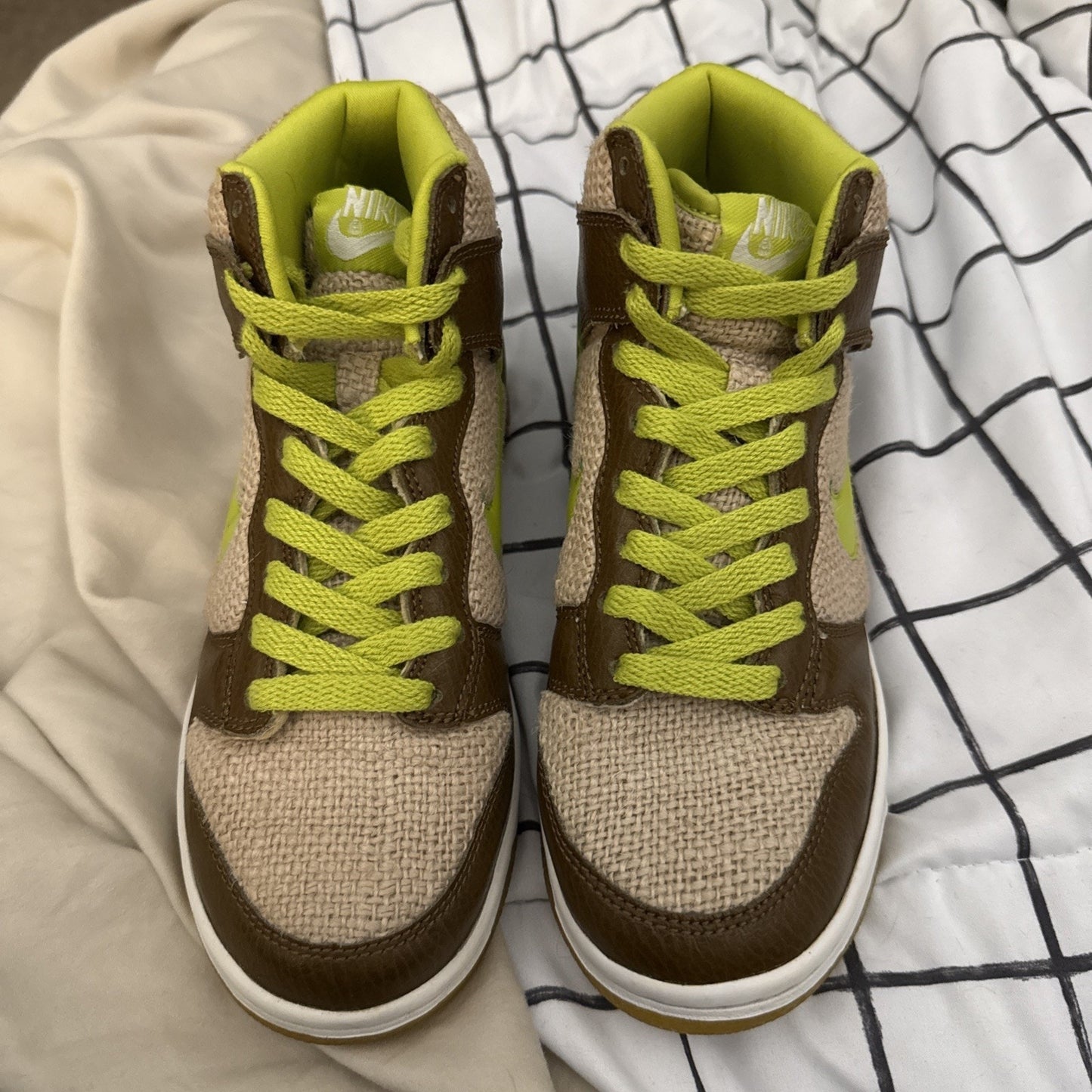 Nike Dunk Shrek GS 3.5Y 308319-231 '07 High Tweed 999999 Sample Tag