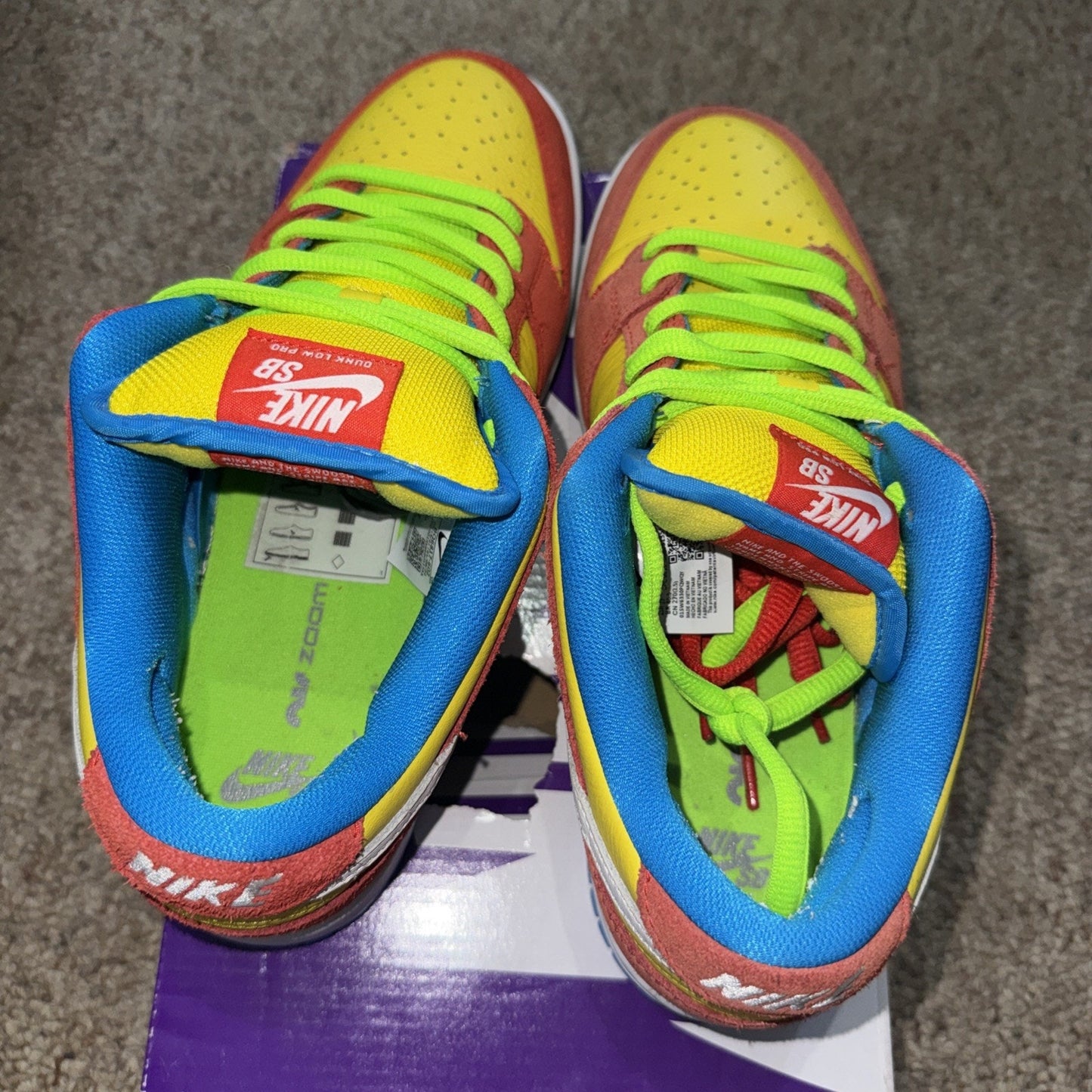 Size 9 - Nike SB Dunk Low Bart Simpson 2022