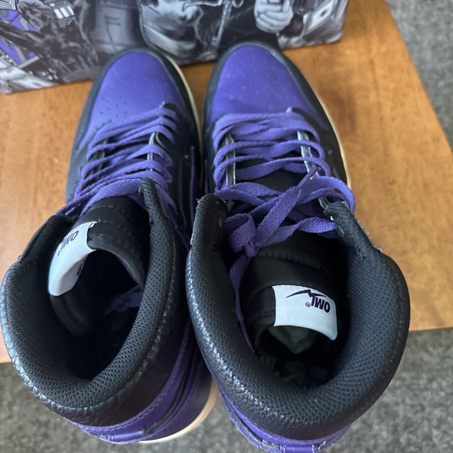 Size 15 Omi Reloaded High Black Purple Shoes BS201