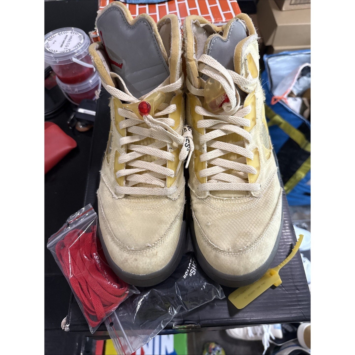 Size 12 - Jordan 5 SP x Off-White Mid Sail