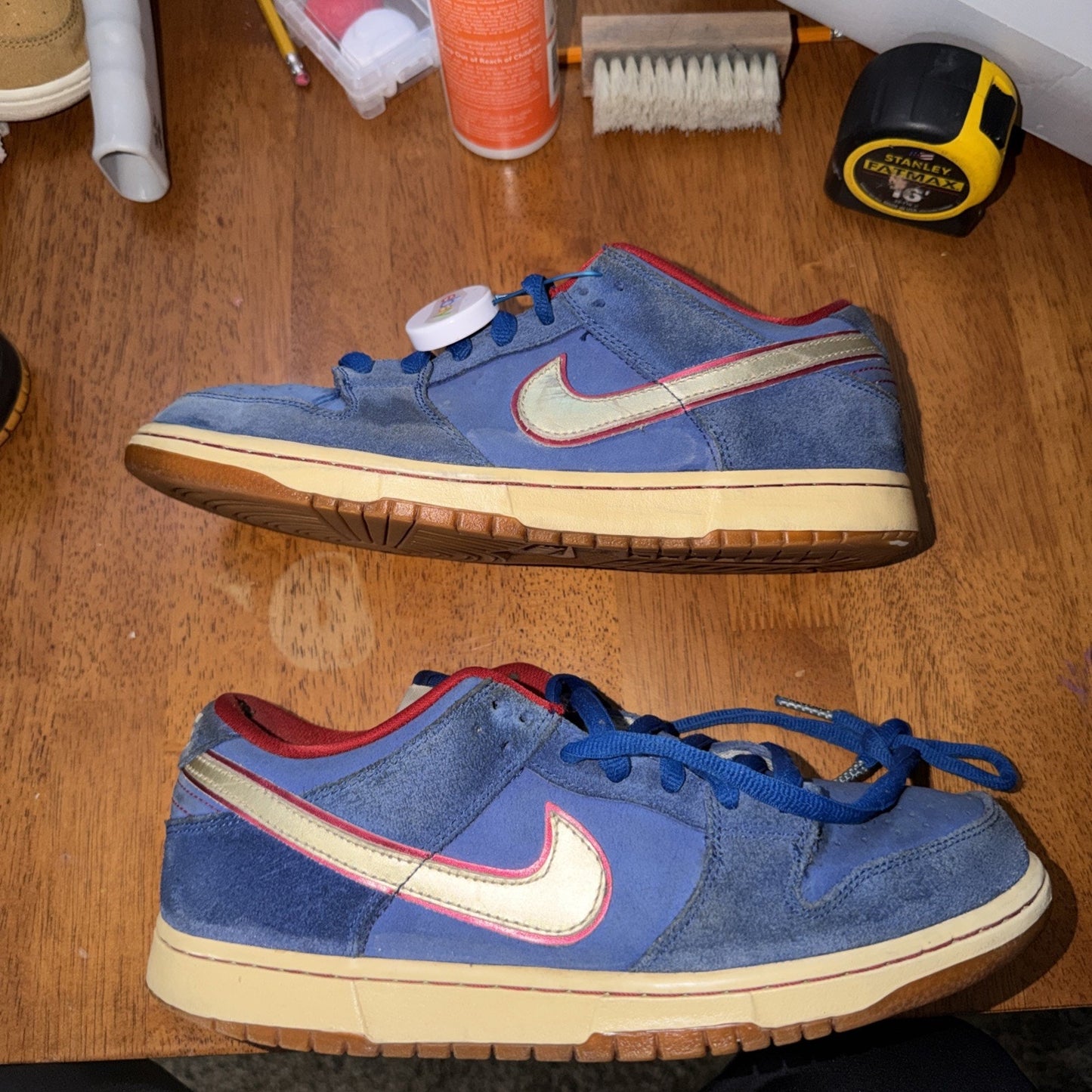 Nike Dunk Low Premium SB 313170-400 9.5 Blue Ribbon Gold Eric Koston